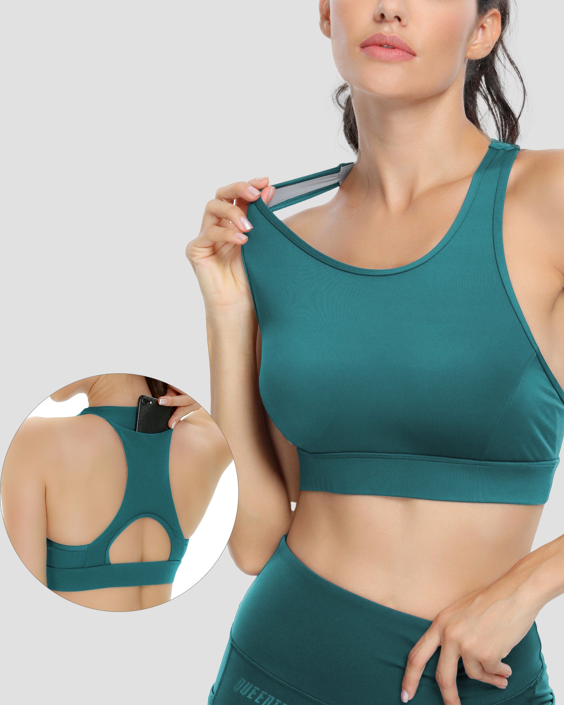 Phone Back Pockets Sport Bra 70927