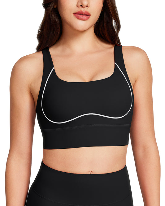 Contrast Stitching Sports Bras 251708