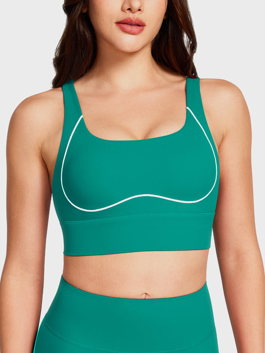 Contrast Stitching Sports Bras 251708