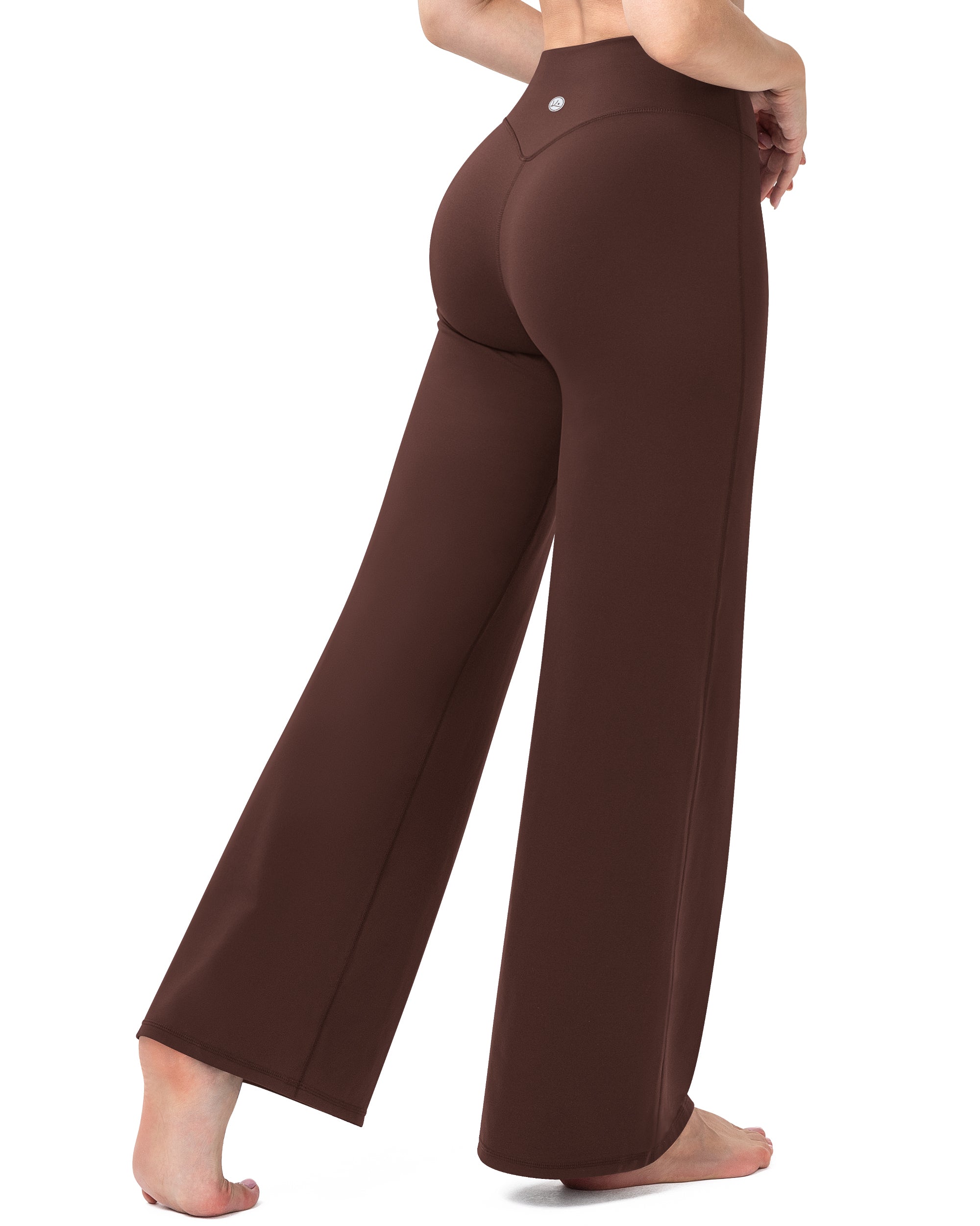 Wide Leg Yoga Pants for Women High Waisted Straight Gym Leggings 31"  260404