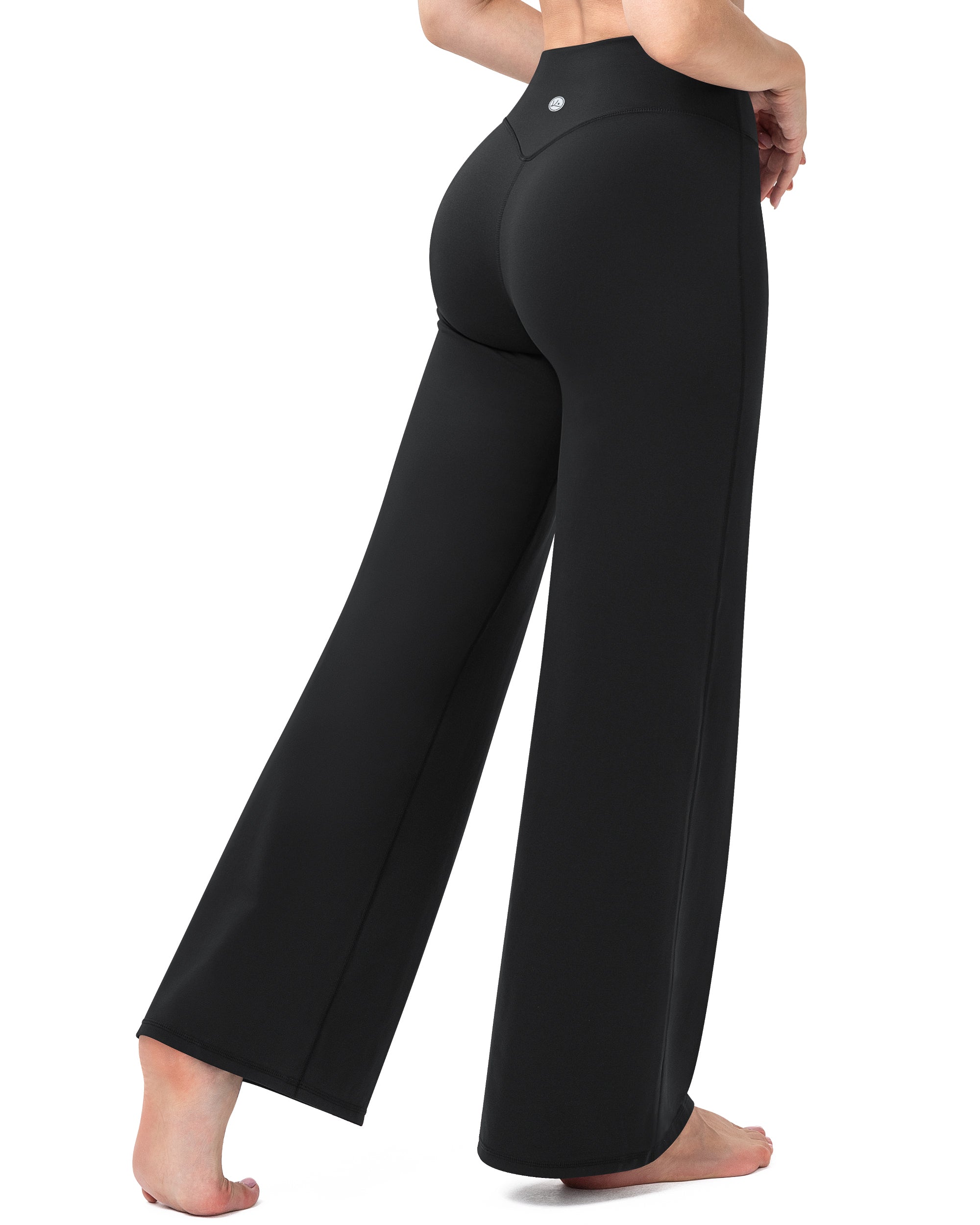 Wide Leg Yoga Pants for Women High Waisted Straight Gym Leggings 31"  260404