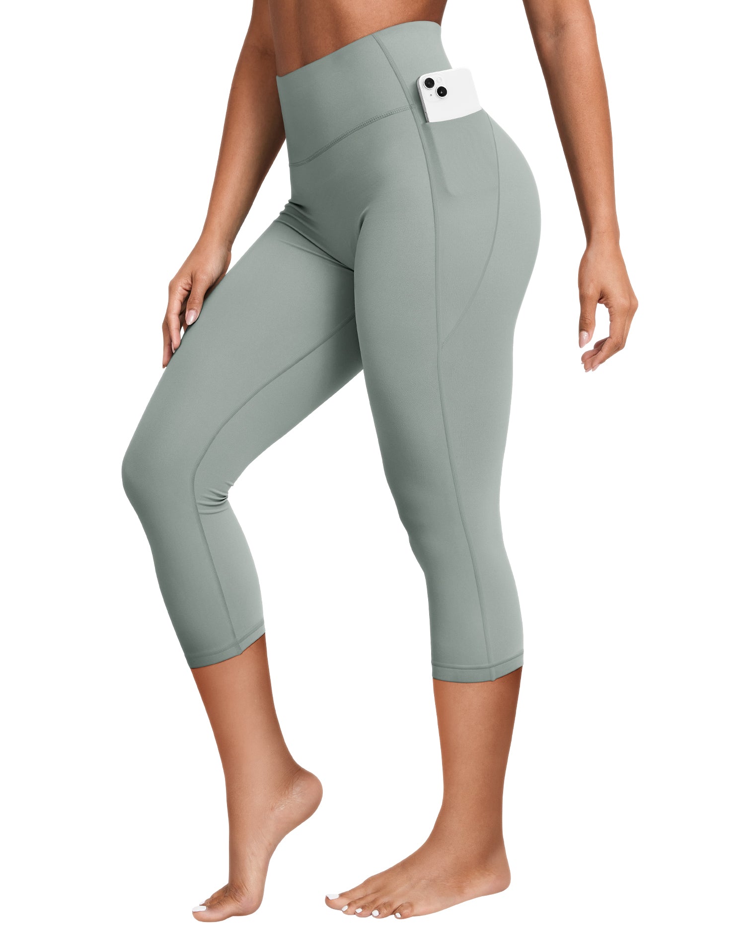 19" Bareluxe Capri Leggings with Pockets for Women 254204