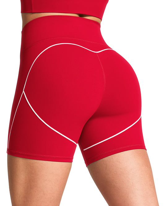 Contrast Stitching  5"  Athletic Shorts for Women 254104
