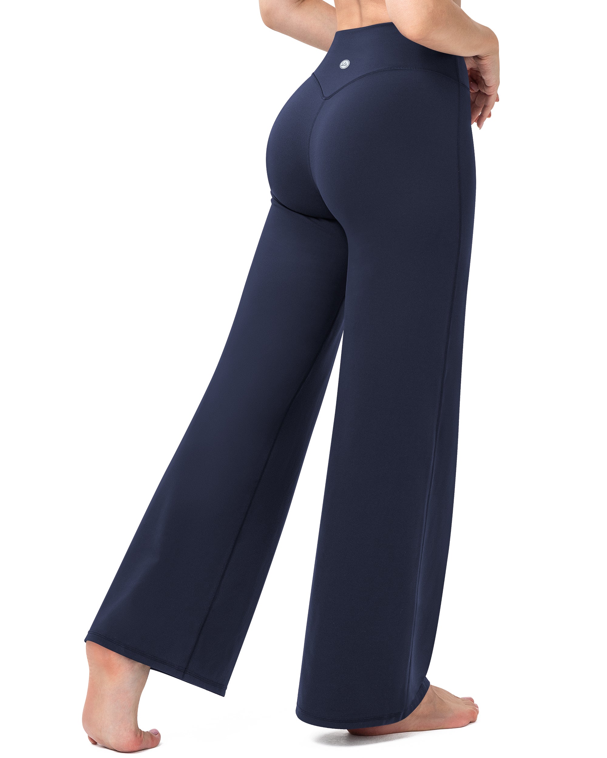 Wide Leg Yoga Pants for Women High Waisted Straight Gym Leggings 31"  260404