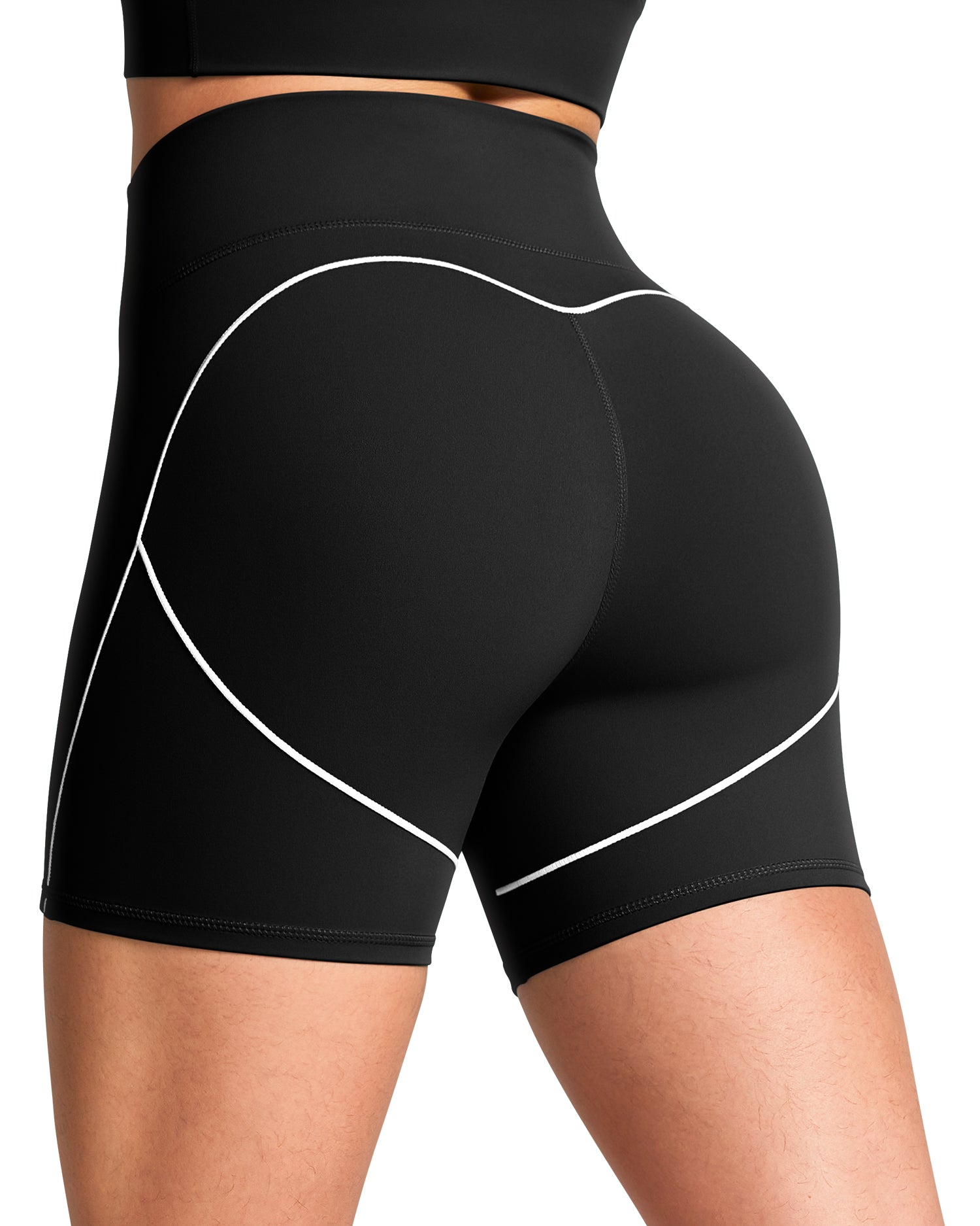 Contrast Stitching  5"  Athletic Shorts for Women 254104