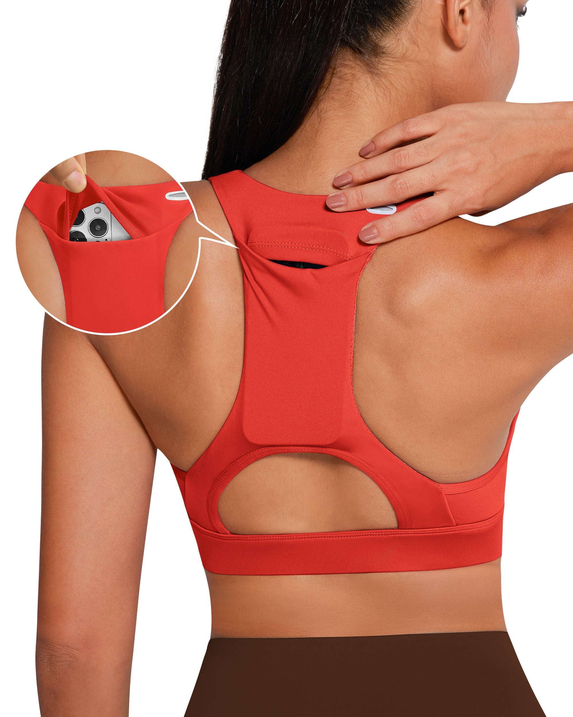 Phone Back Pockets Sport Bra 70927