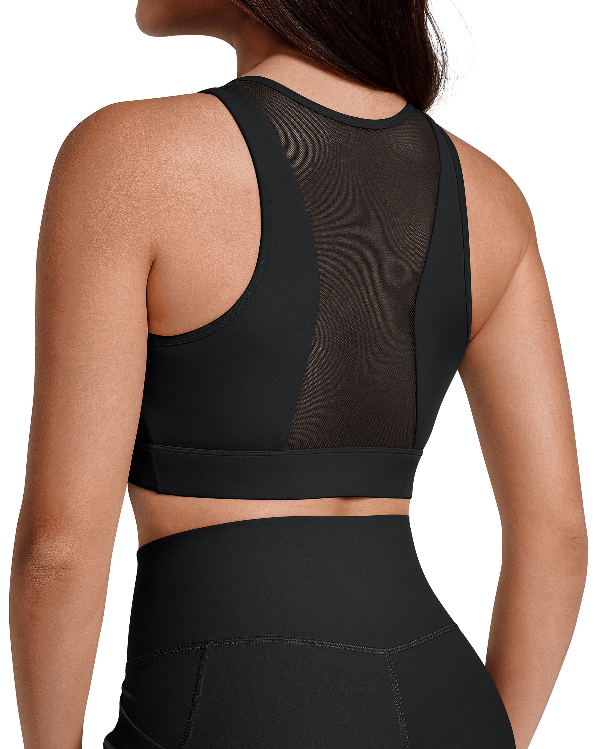BareLuxe Medium Support Front Zipper Sports Bra  252208