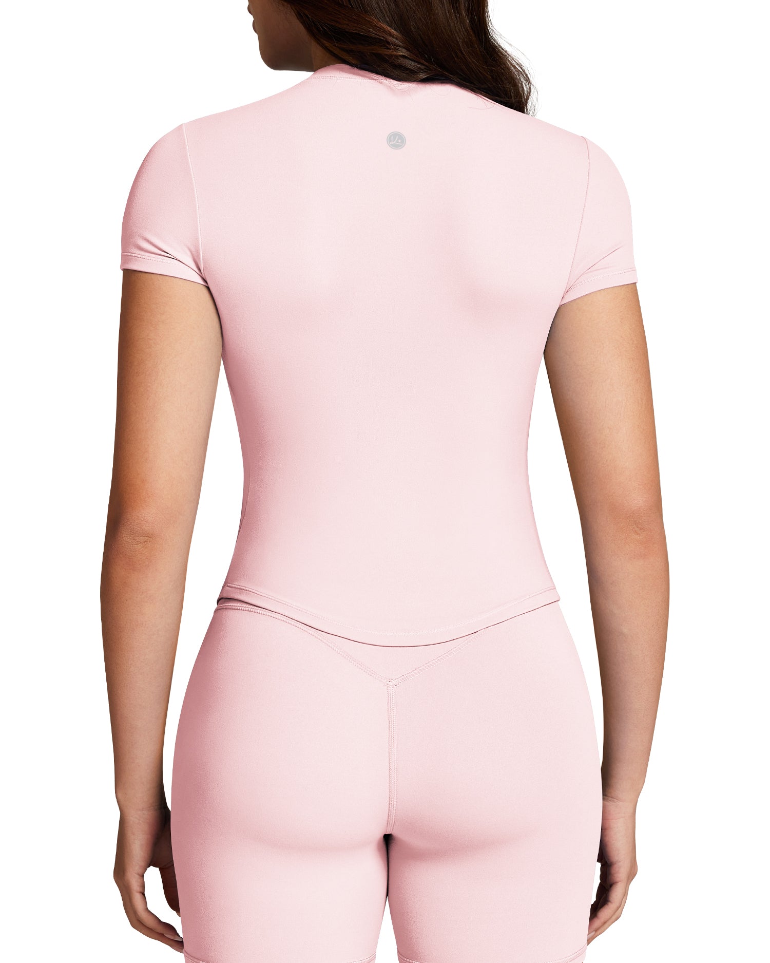 BareLuxe Short Sleeve Workout T Shirt for Women 251205