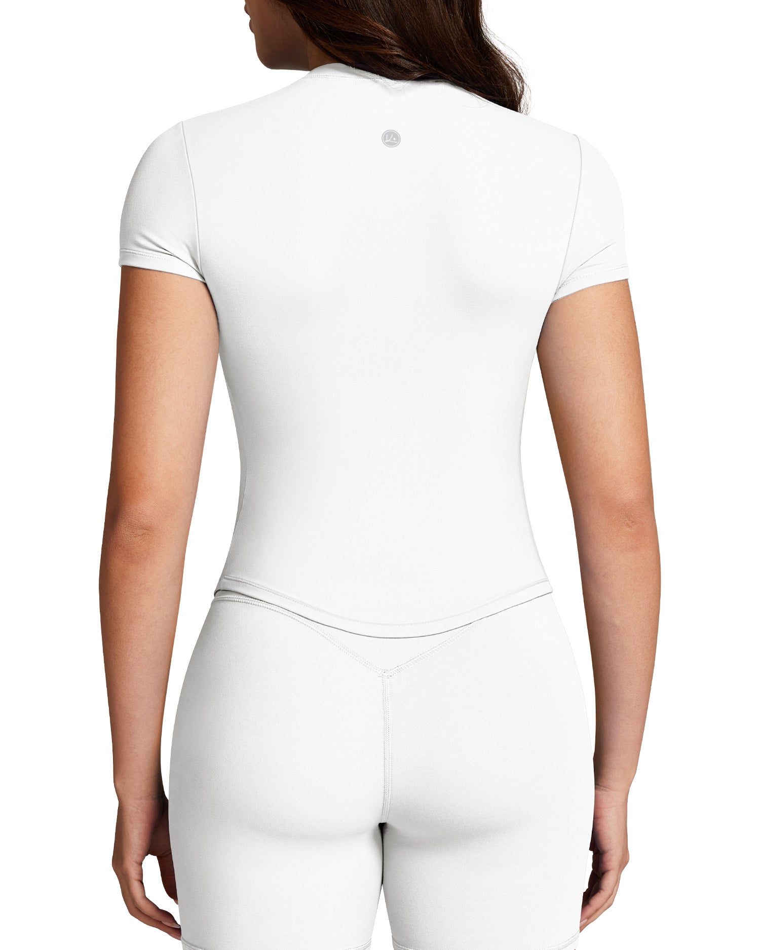 BareLuxe Short Sleeve Workout T Shirt for Women 251205