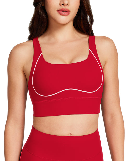 Contrast Stitching Sports Bras 251708