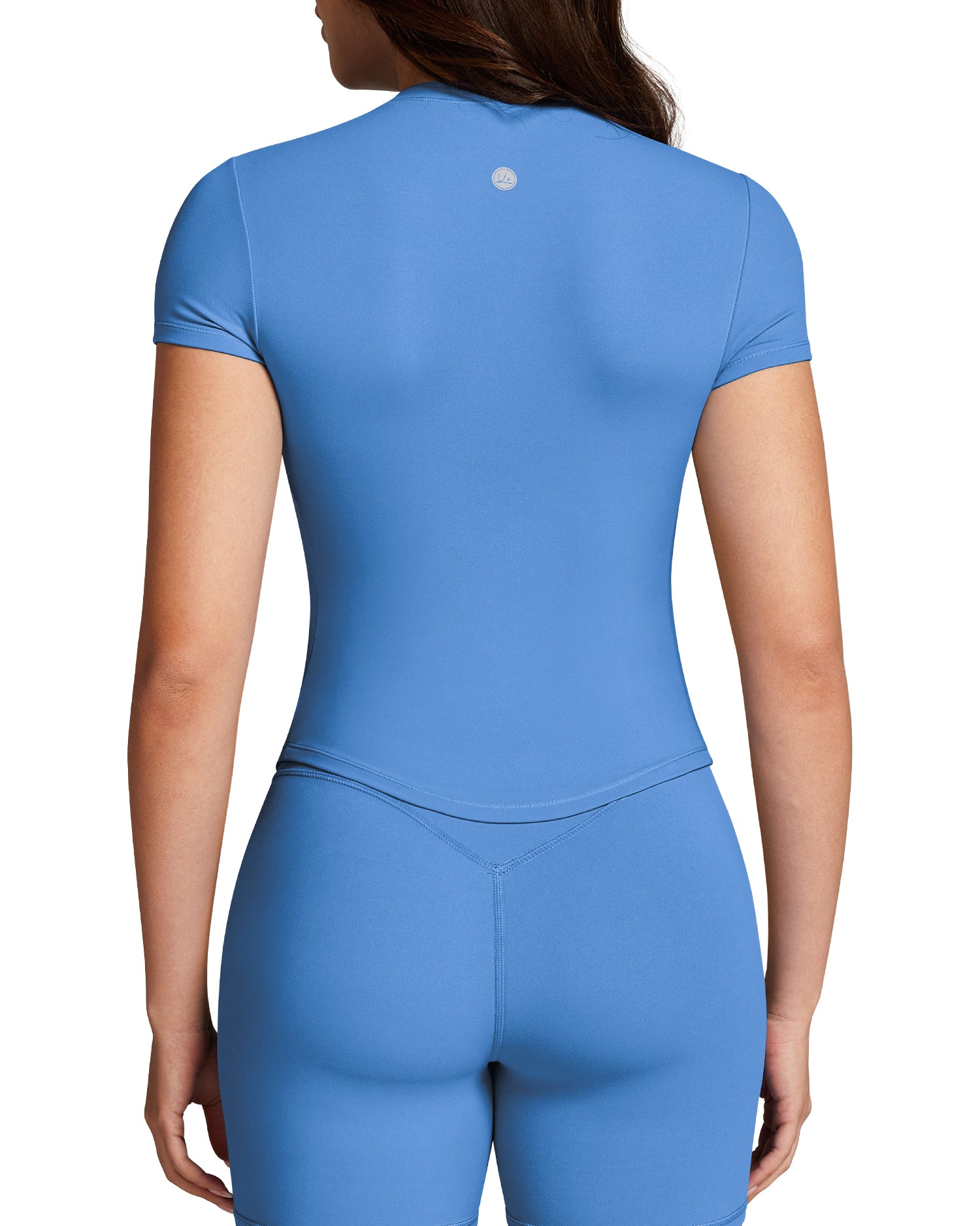 BareLuxe Short Sleeve Workout T Shirt for Women 251205