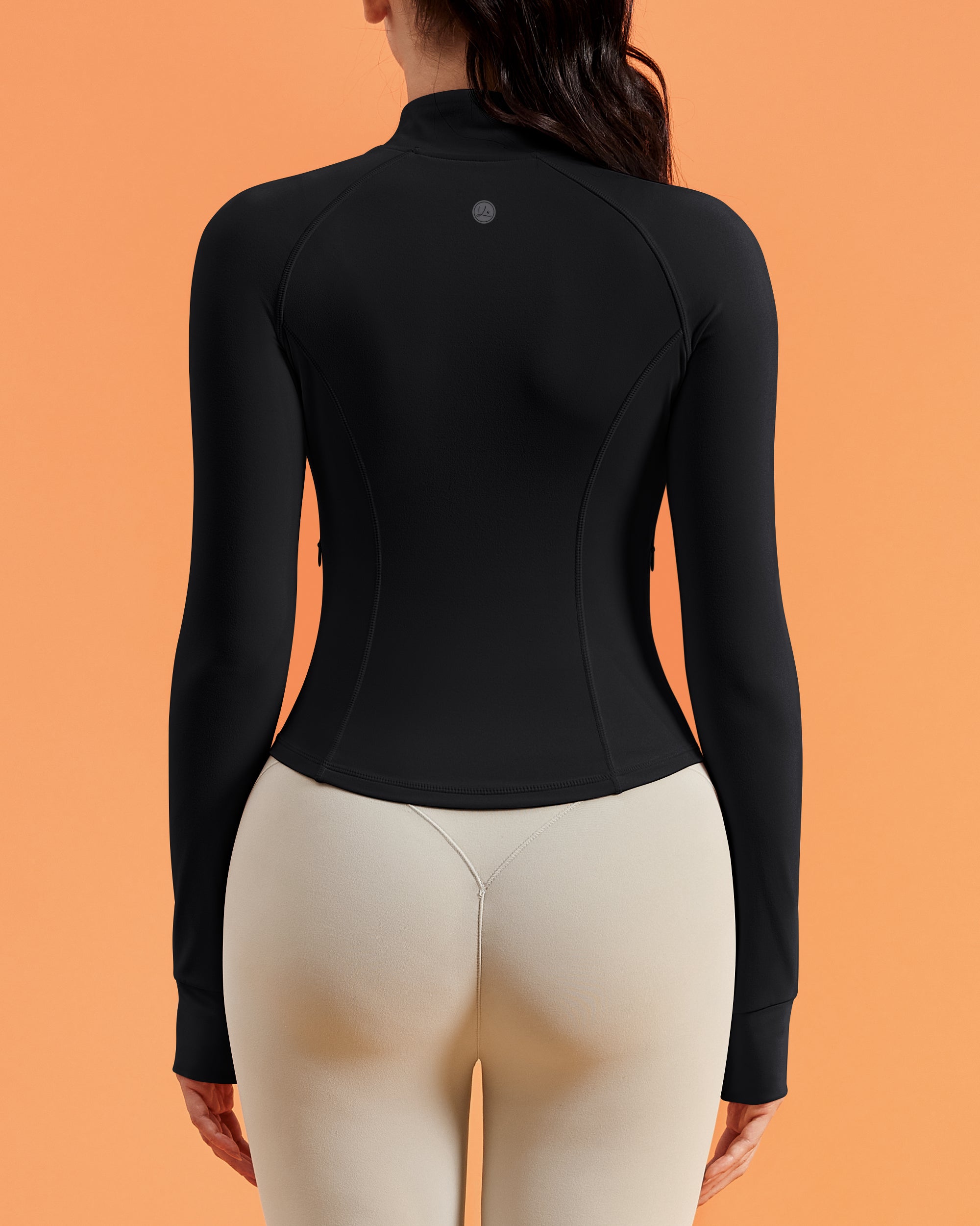 BareLuxe Womens BBL Jacket with Pockets Fit Zip Up Athletic Cropped 254203