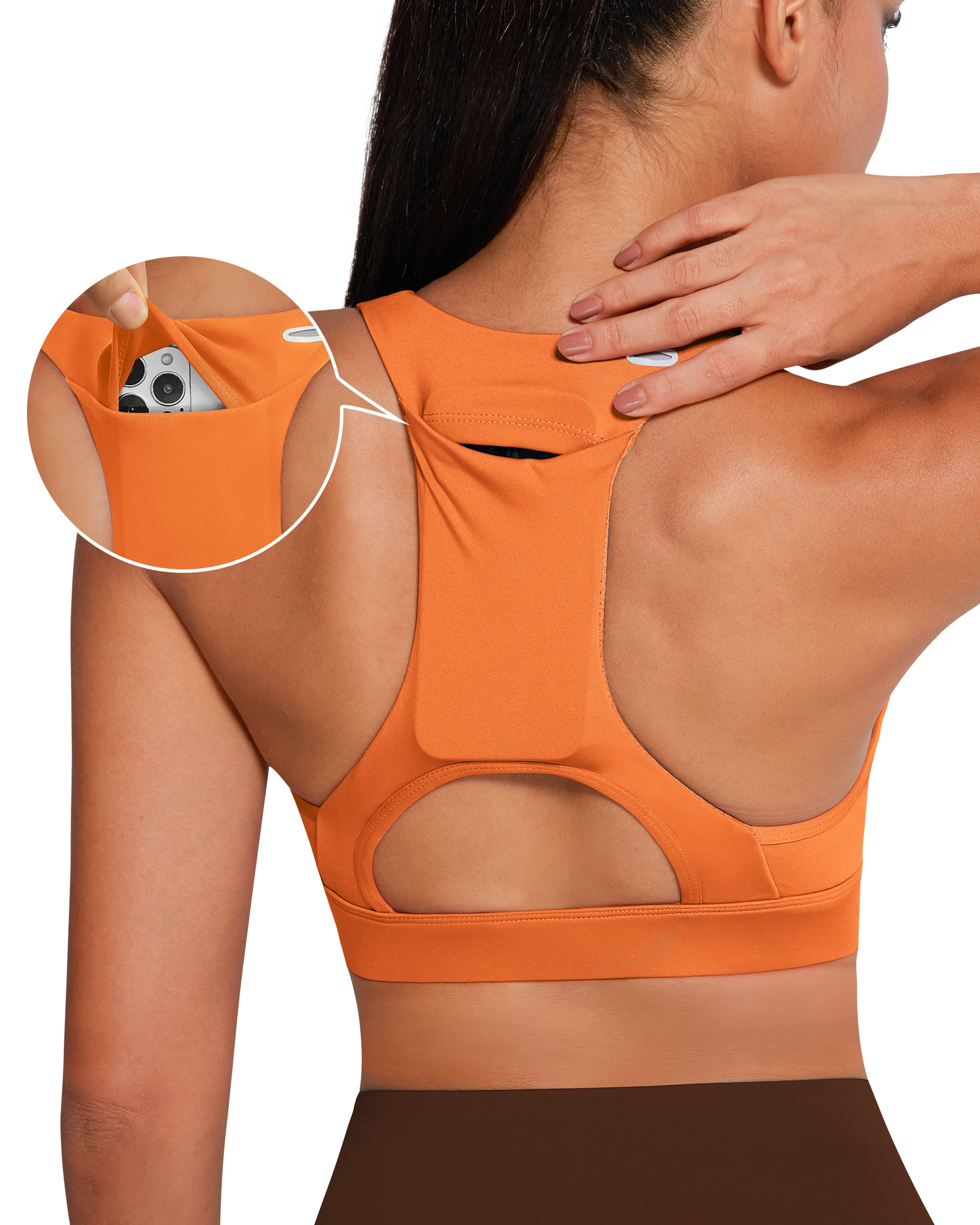 Phone Back Pockets Sport Bra 70927