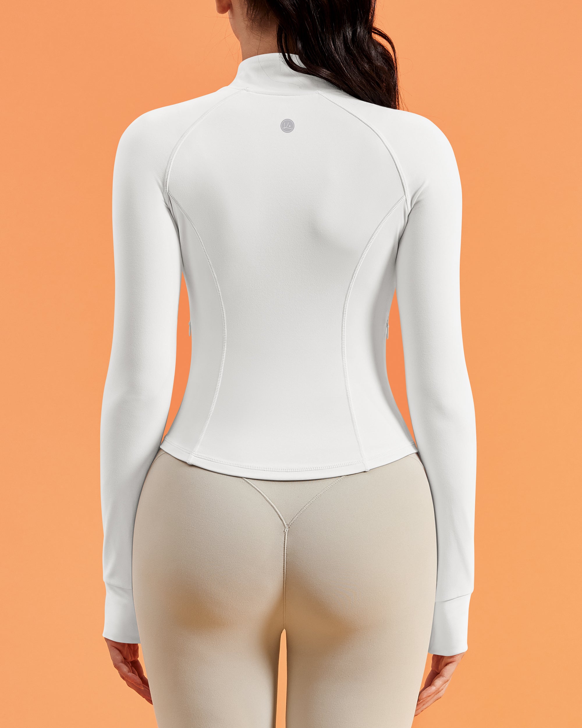 BareLuxe Womens BBL Jacket with Pockets Fit Zip Up Athletic Cropped 254203