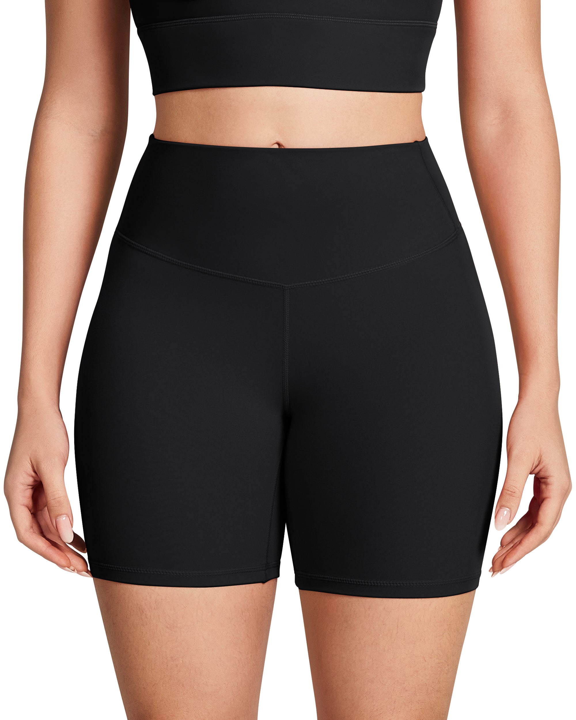 6" High Waisted Tummy Control Bareluxe Biker Shorts for Women  240212B