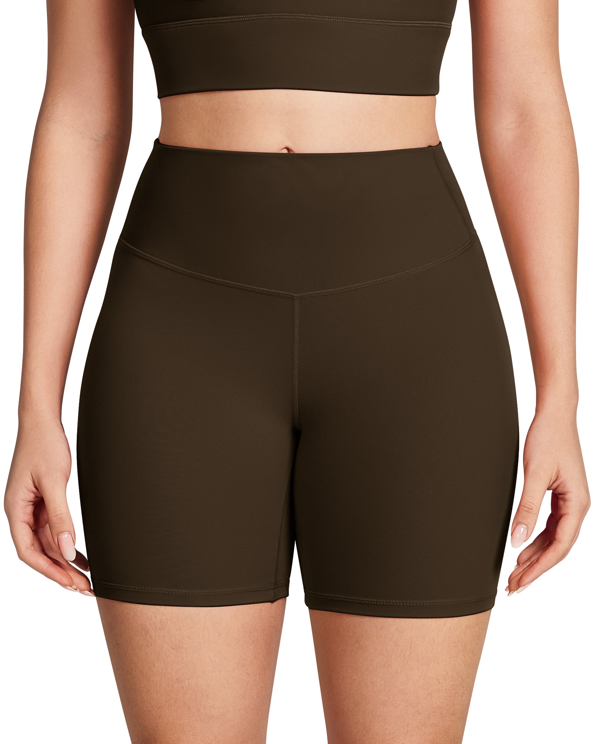 6" High Waisted Tummy Control Bareluxe Biker Shorts for Women  240212B