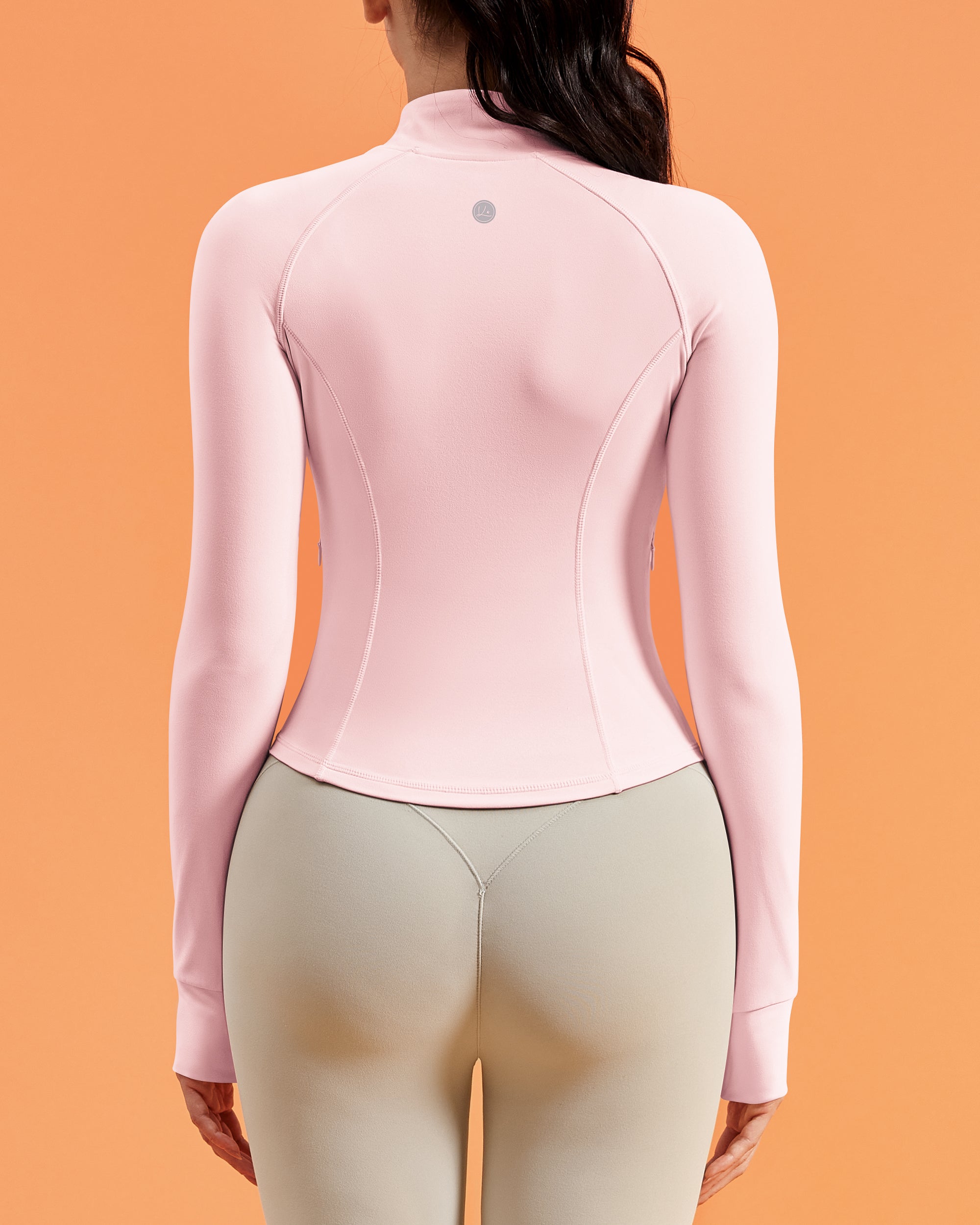 BareLuxe Womens BBL Jacket with Pockets Fit Zip Up Athletic Cropped 254203