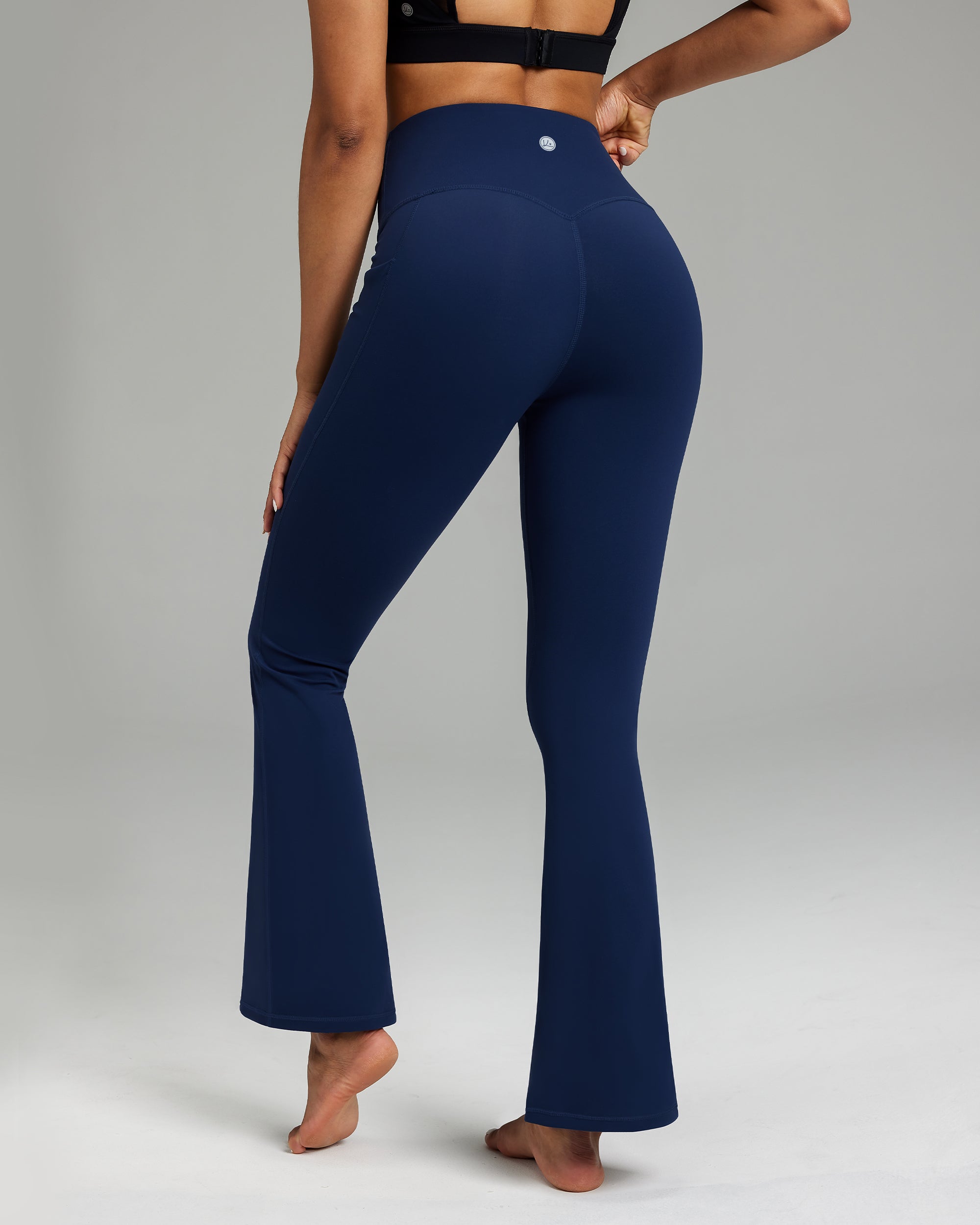 Cross Waist Flare Leggings 240404