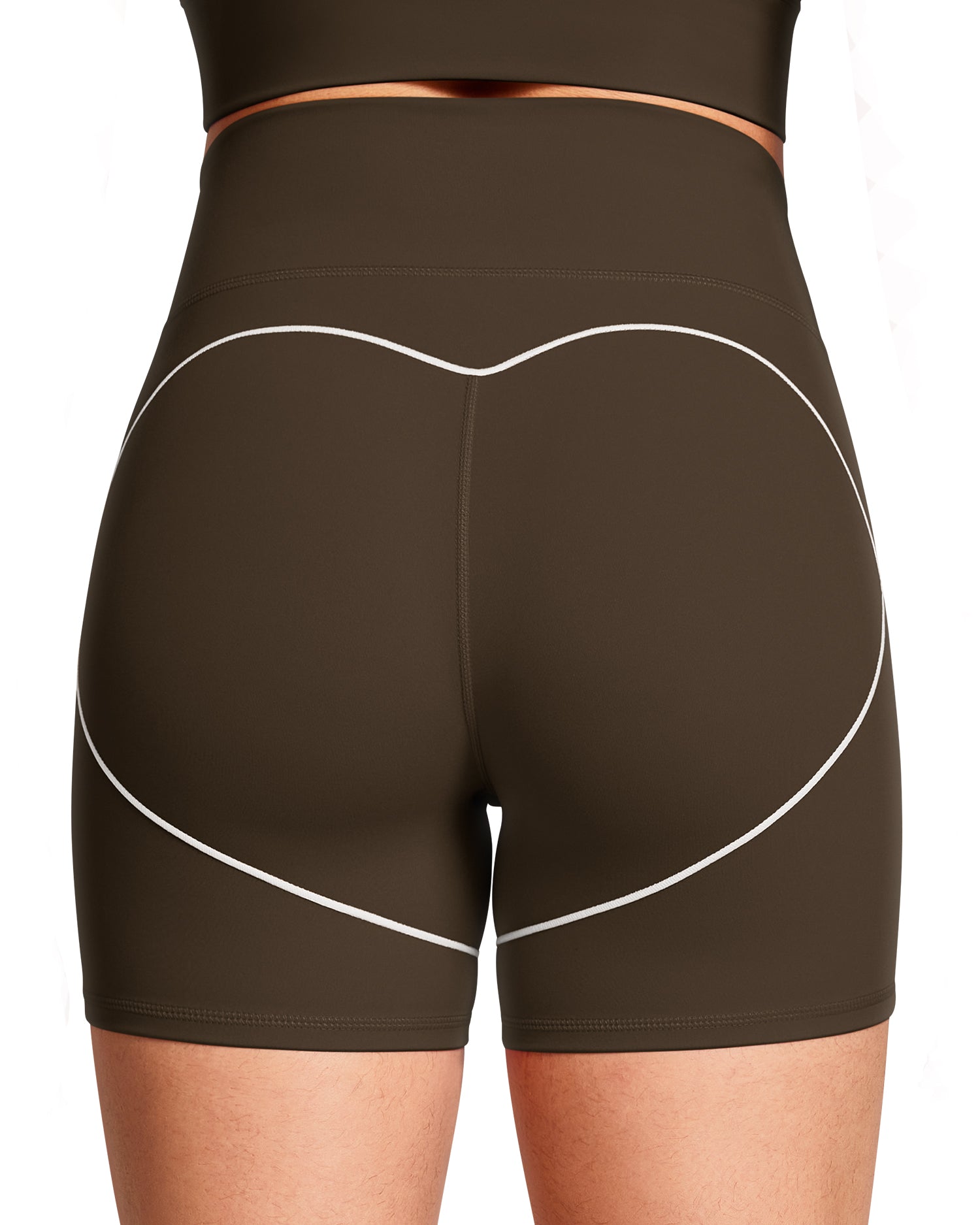 Contrast Stitching  5"  Athletic Shorts for Women 254104