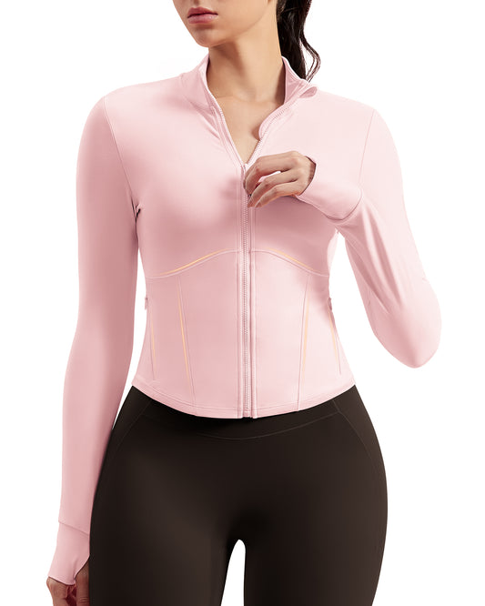 BareLuxe Corset BBL Jacket for Women Zip Up Waist-Length Cropped 254303