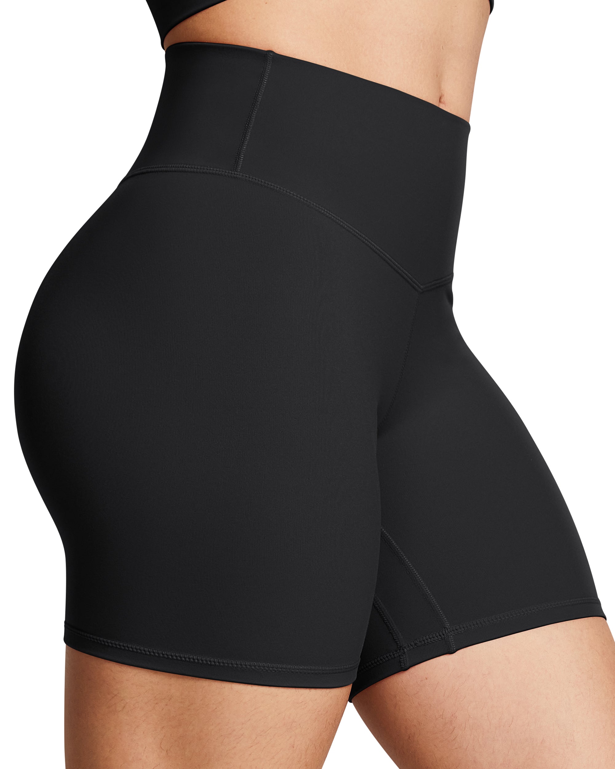 6" High Waisted Tummy Control Bareluxe Biker Shorts for Women  240212B