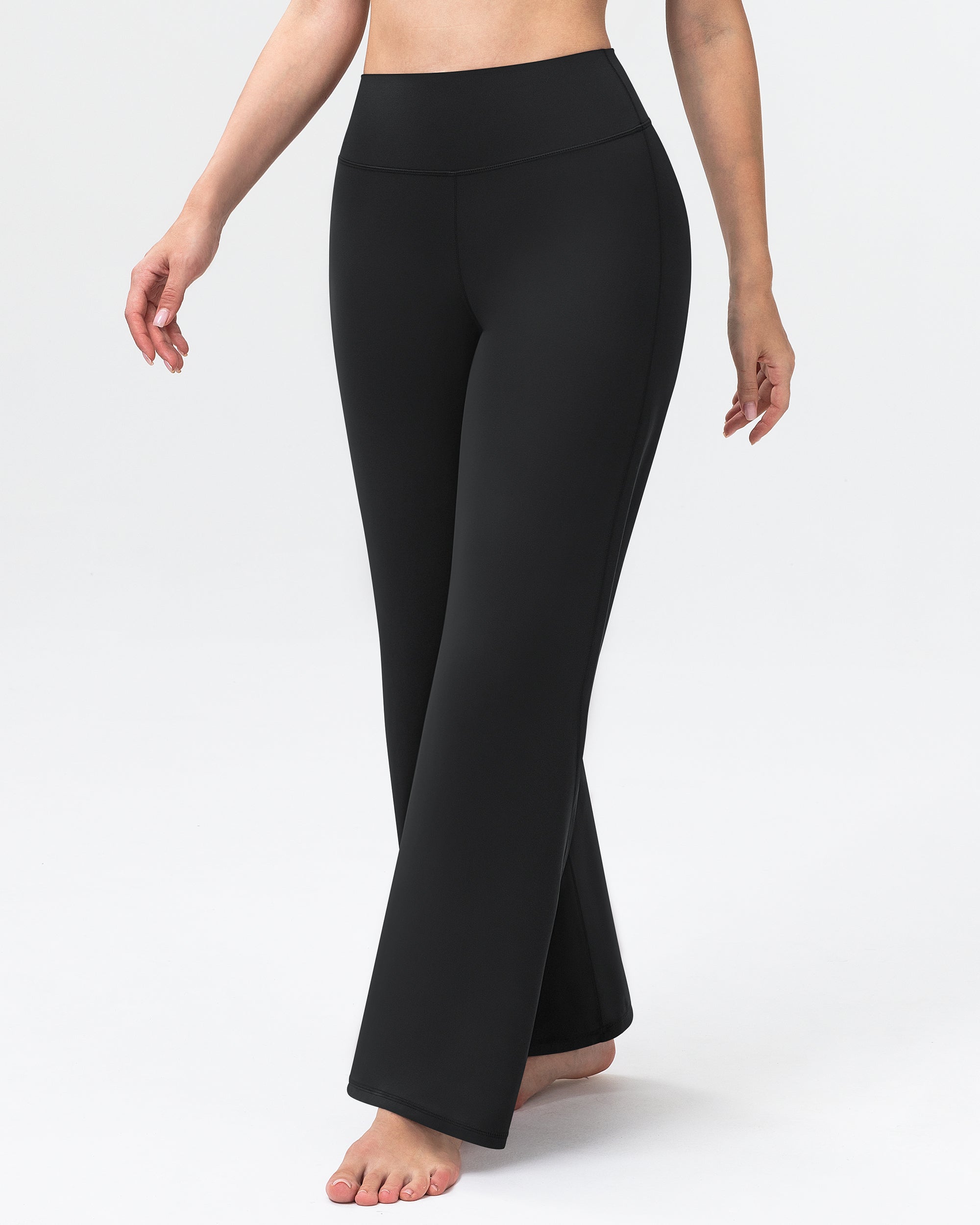 Wide Leg Yoga Pants for Women High Waisted Straight Gym Leggings 31"  260404