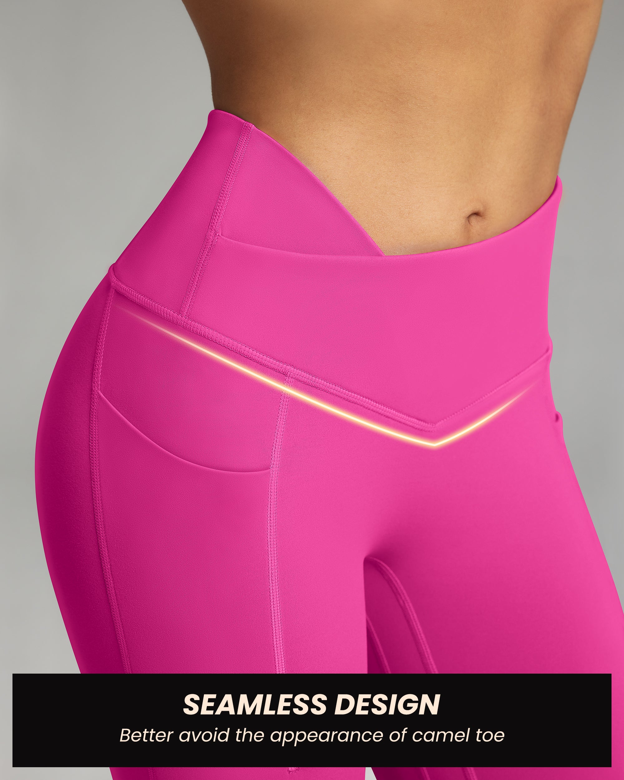 Cross Waist Flare Leggings 240404