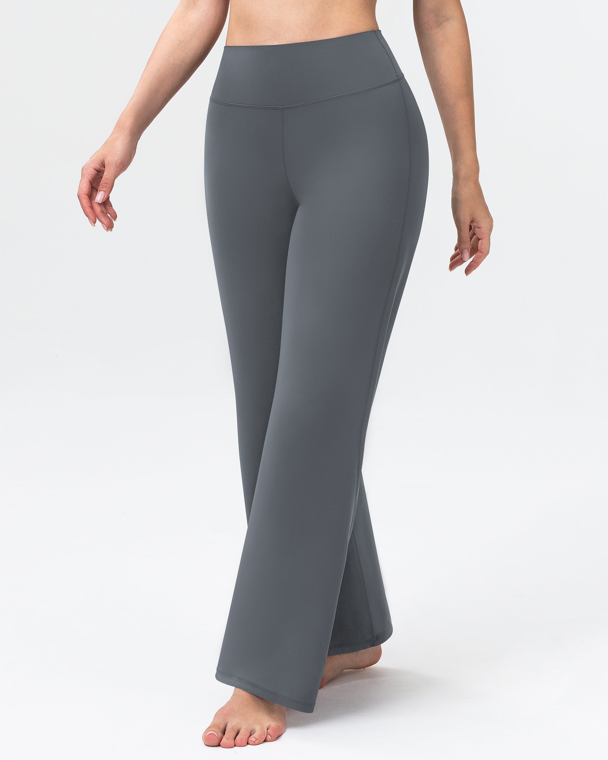 Wide Leg Yoga Pants for Women High Waisted Straight Gym Leggings 31"  260404