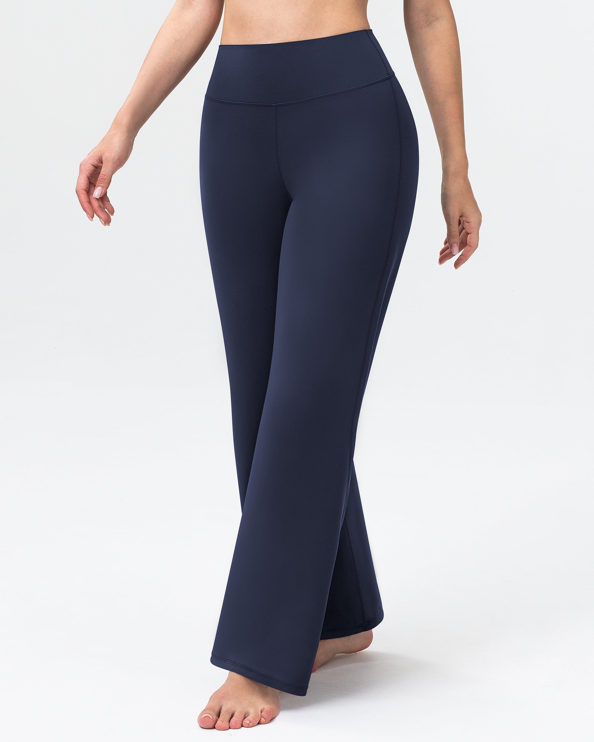 Wide Leg Yoga Pants for Women High Waisted Straight Gym Leggings 31"  260404