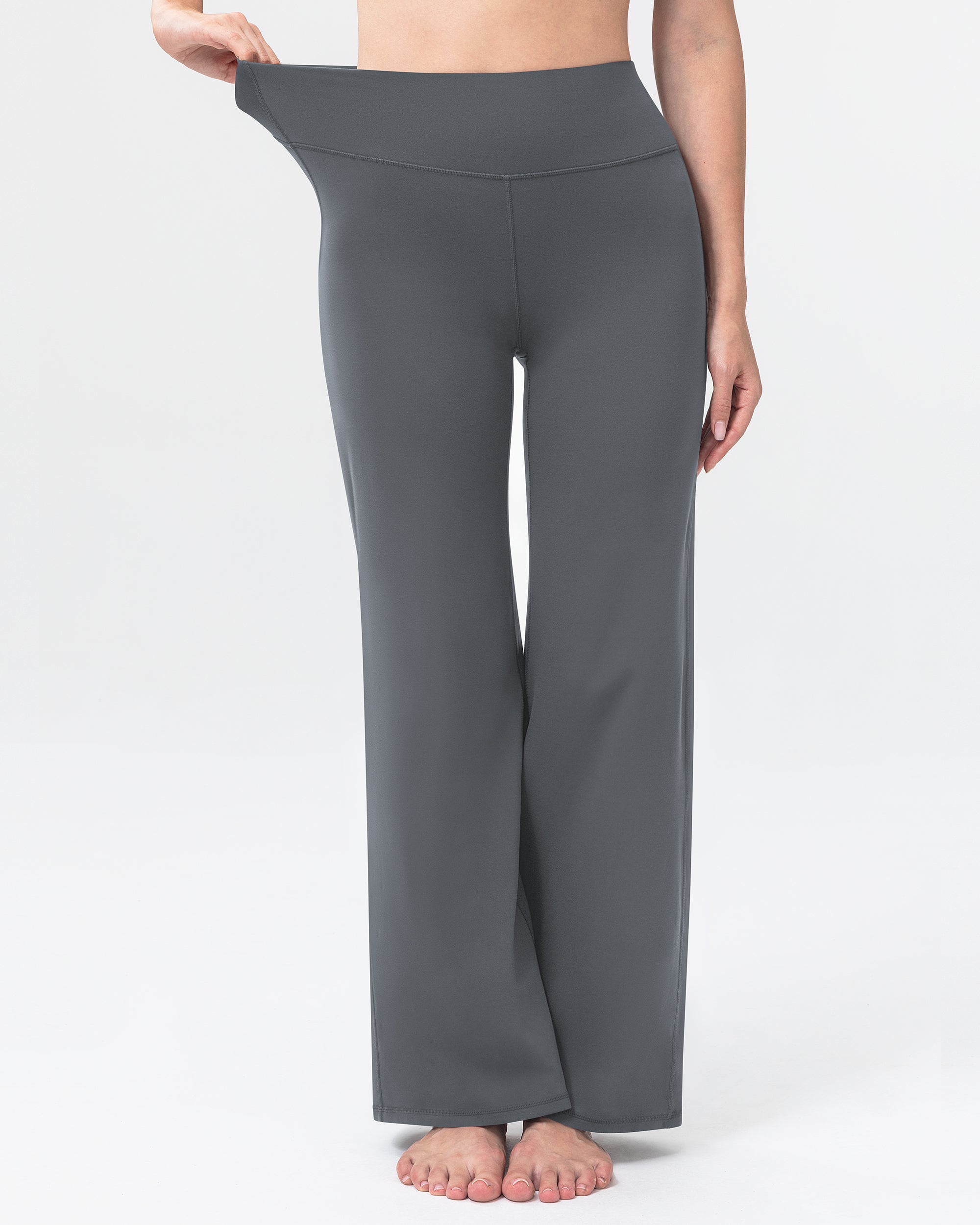 Wide Leg Yoga Pants for Women High Waisted Straight Gym Leggings 31"  260404