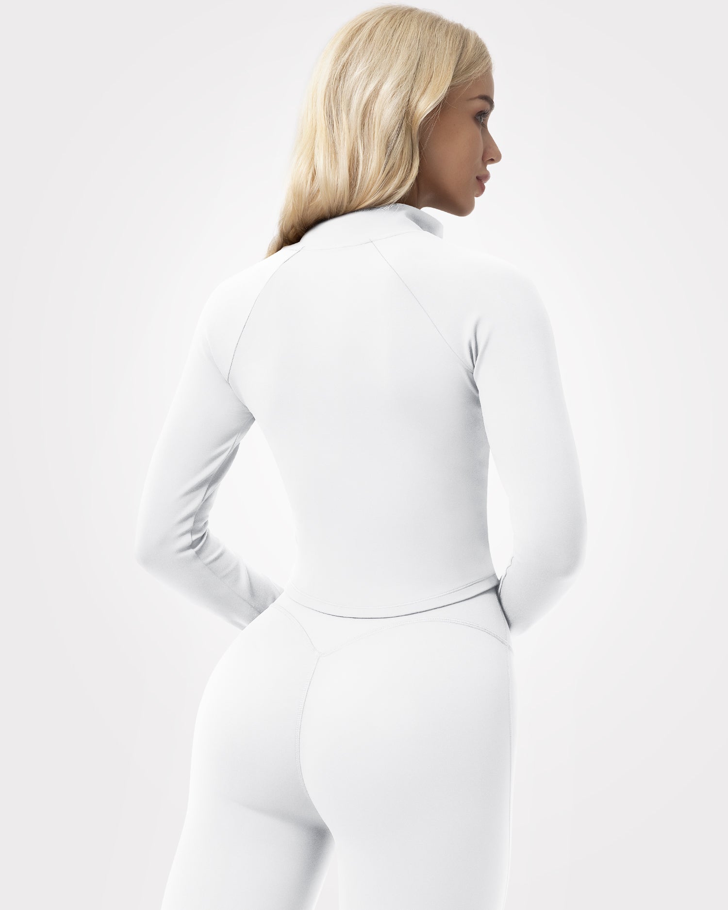 BBL Jackets for Women with Full Zip Up Cropped & Thumb Hole 262003