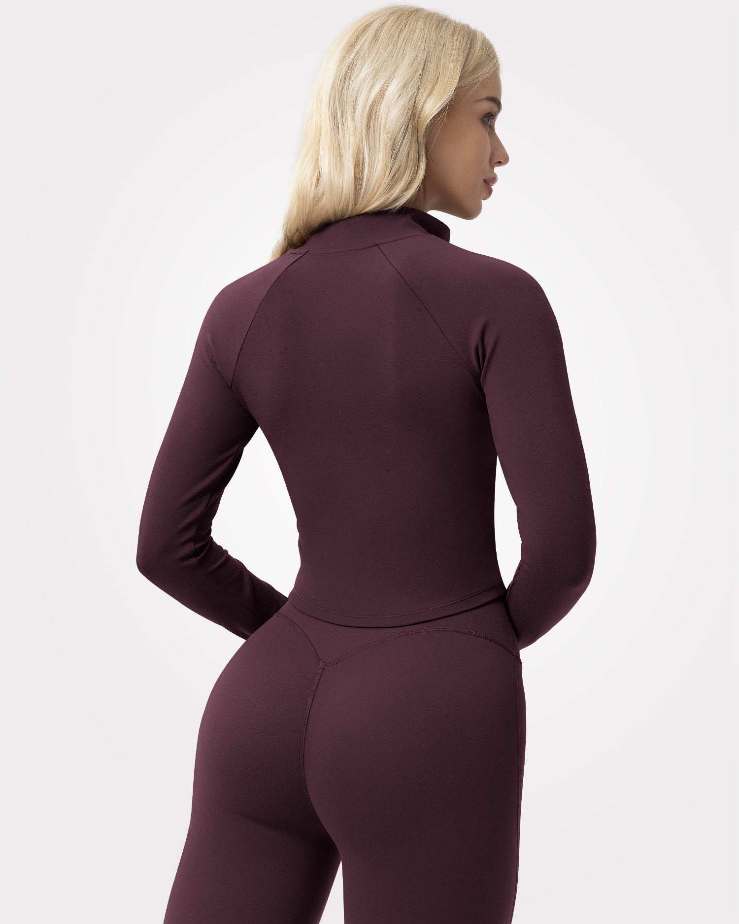 BBL Jackets for Women with Full Zip Up Cropped & Thumb Hole 262003