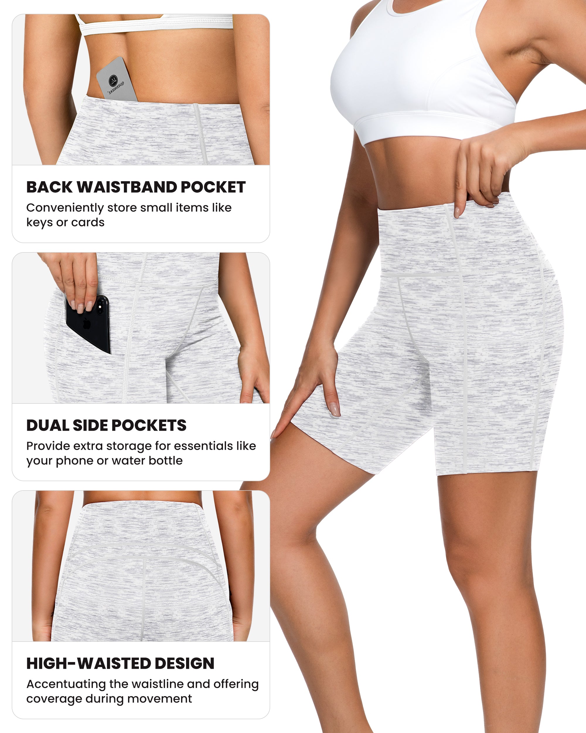 3 Side Pockets Workout Running Shorts 70822