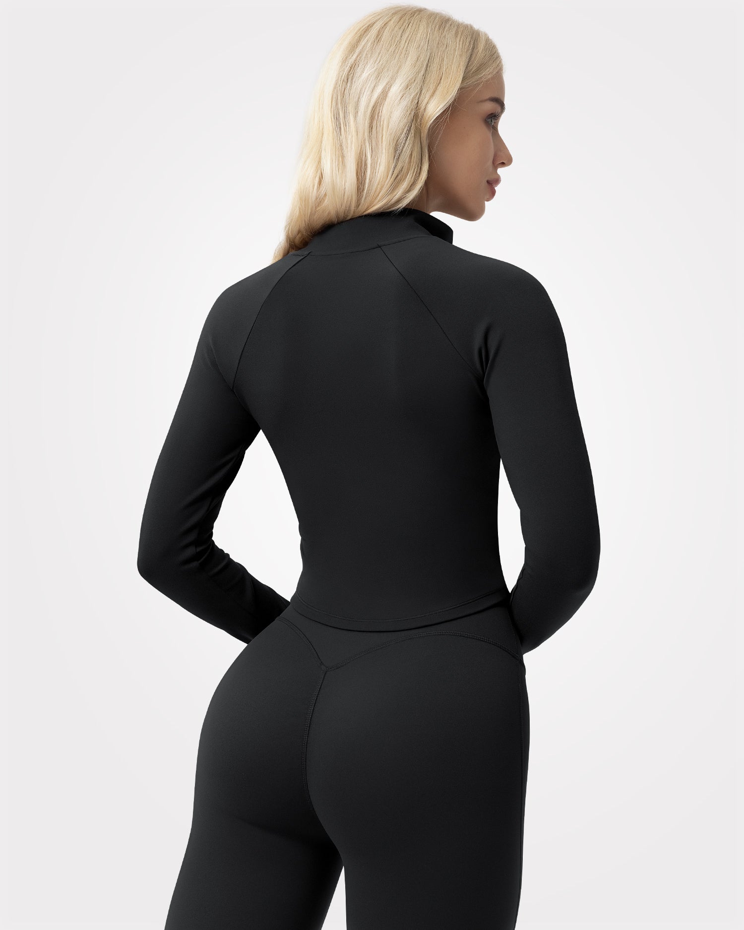 BBL Jackets for Women with Full Zip Up Cropped & Thumb Hole 262003