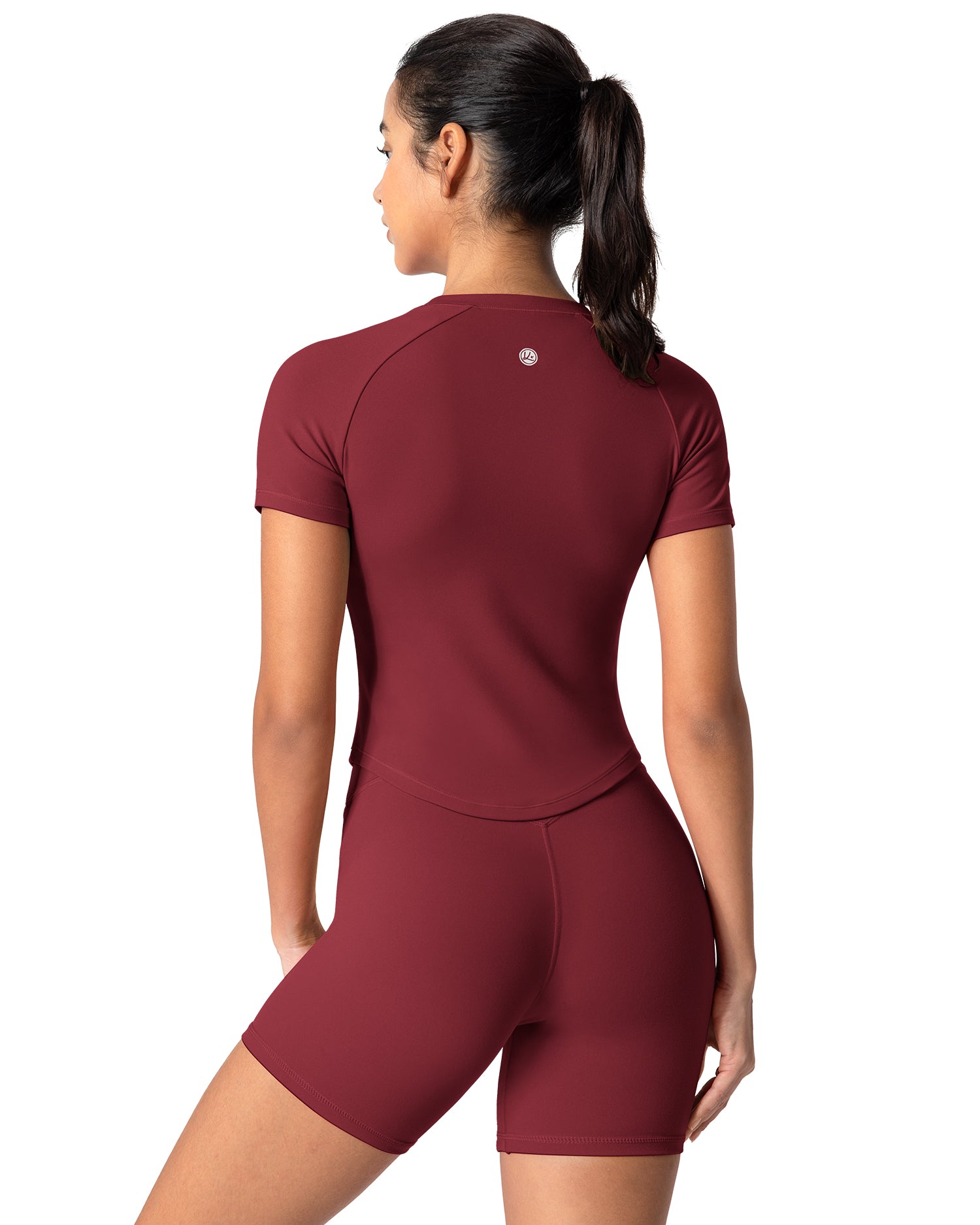Bareluxe Short Sleeve Workout Crop Tops for Women T Shirt  261805
