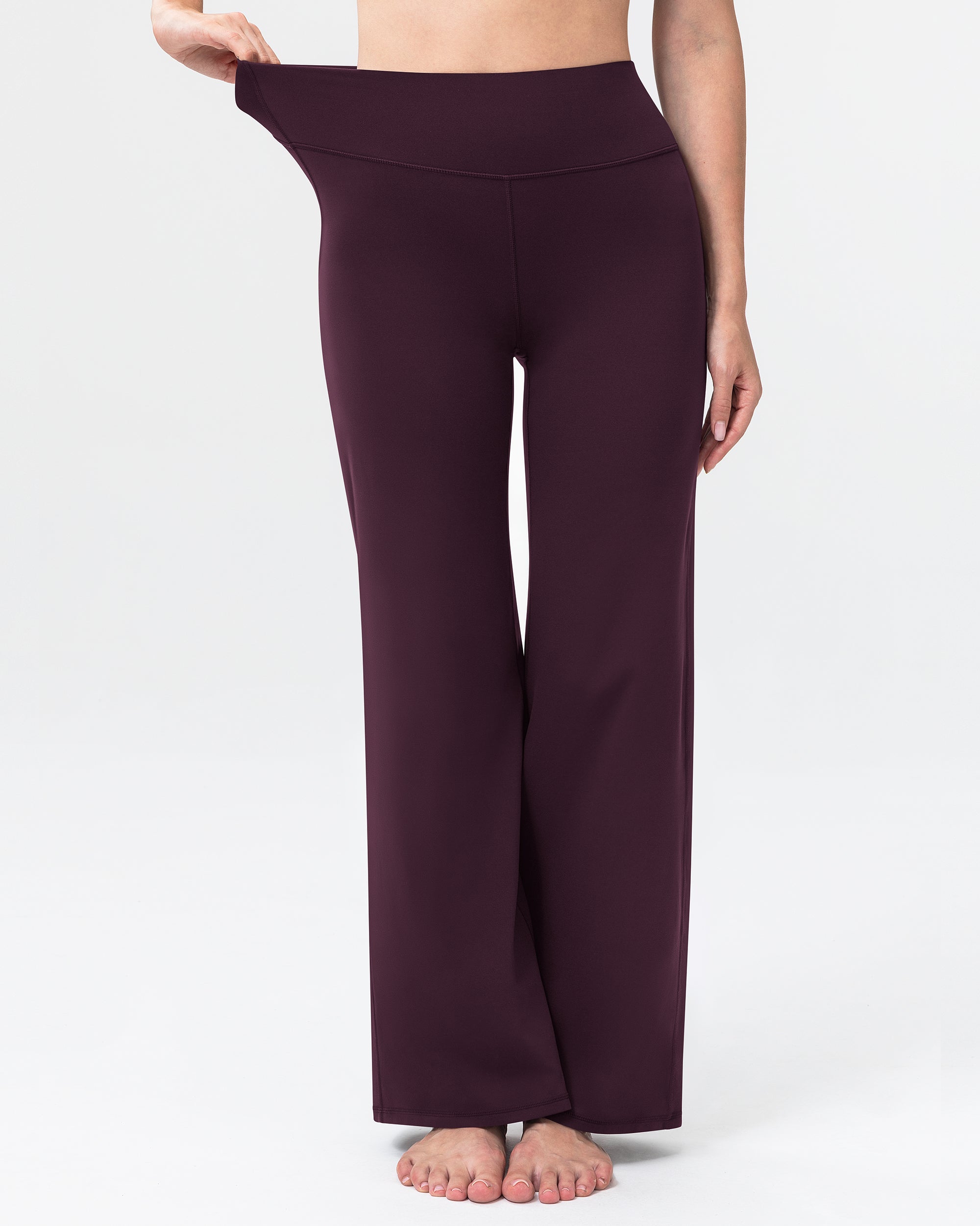 Wide Leg Yoga Pants for Women High Waisted Straight Gym Leggings 31"  260404