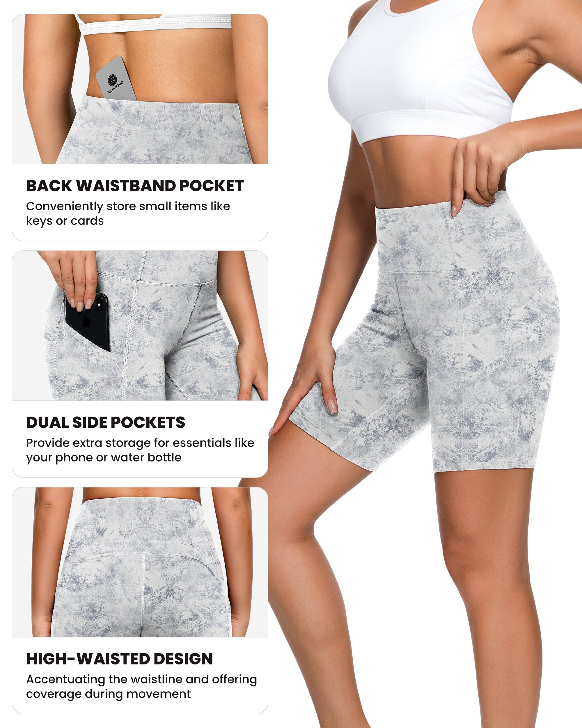 3 Side Pockets Workout Running Shorts 70822
