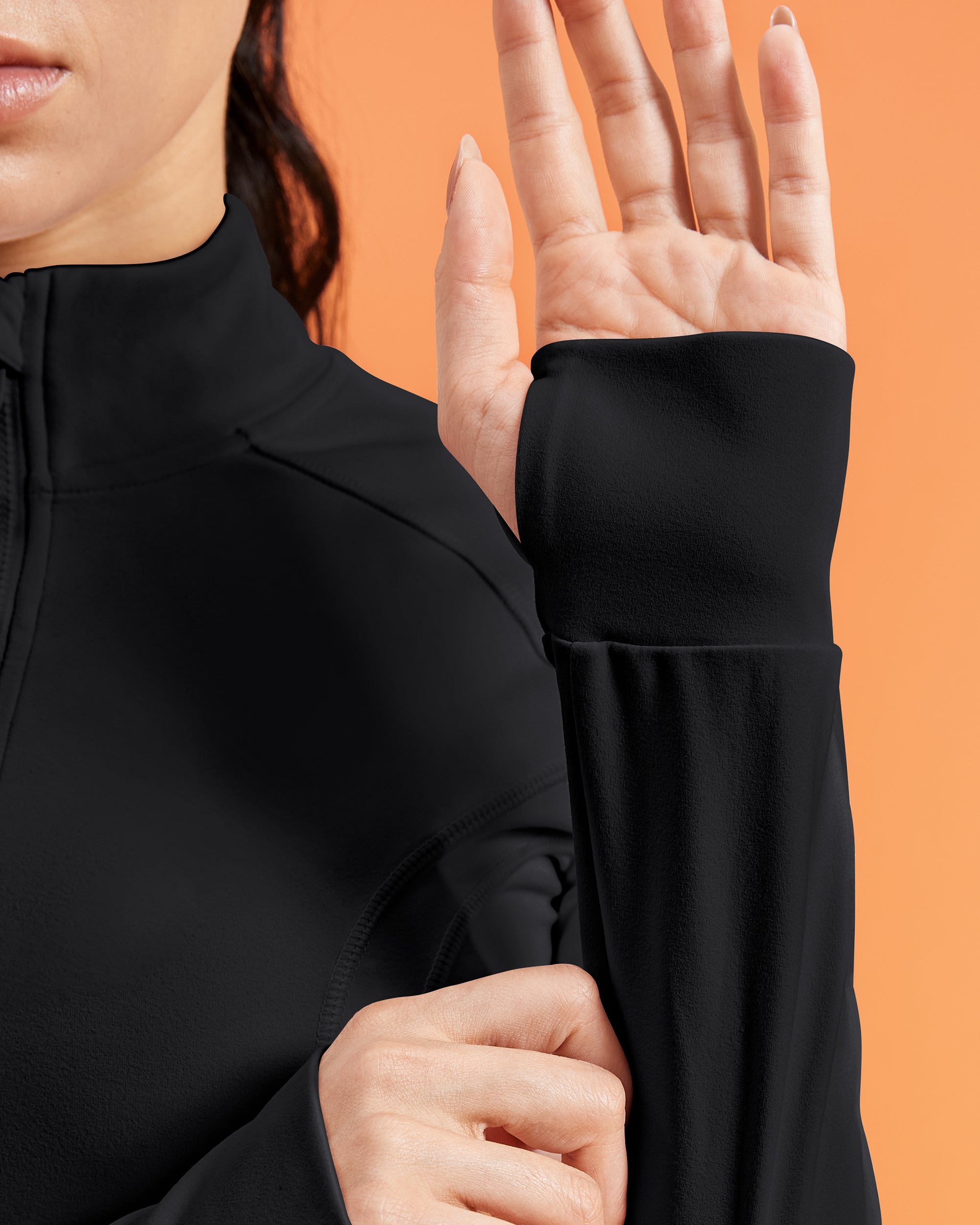 BareLuxe Womens BBL Jacket with Pockets Fit Zip Up Athletic Cropped 254203