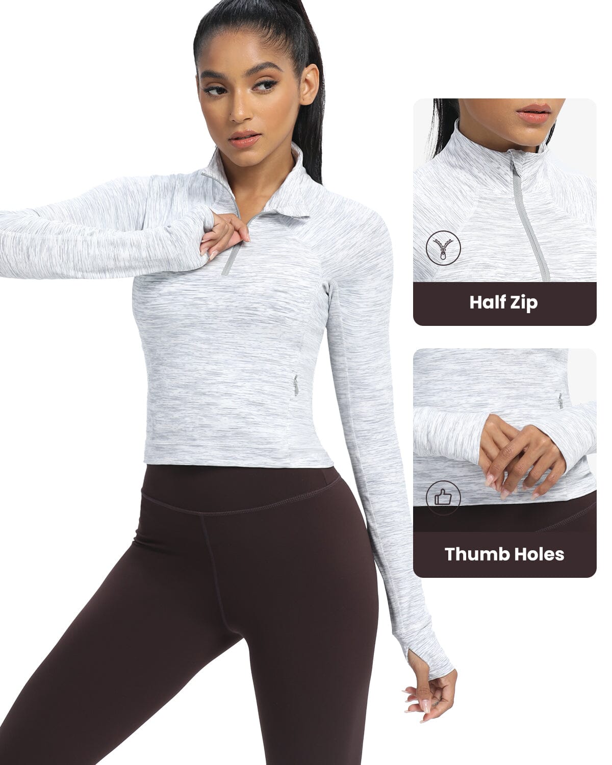 Athletic Half Zip Slim Jacket 220303
