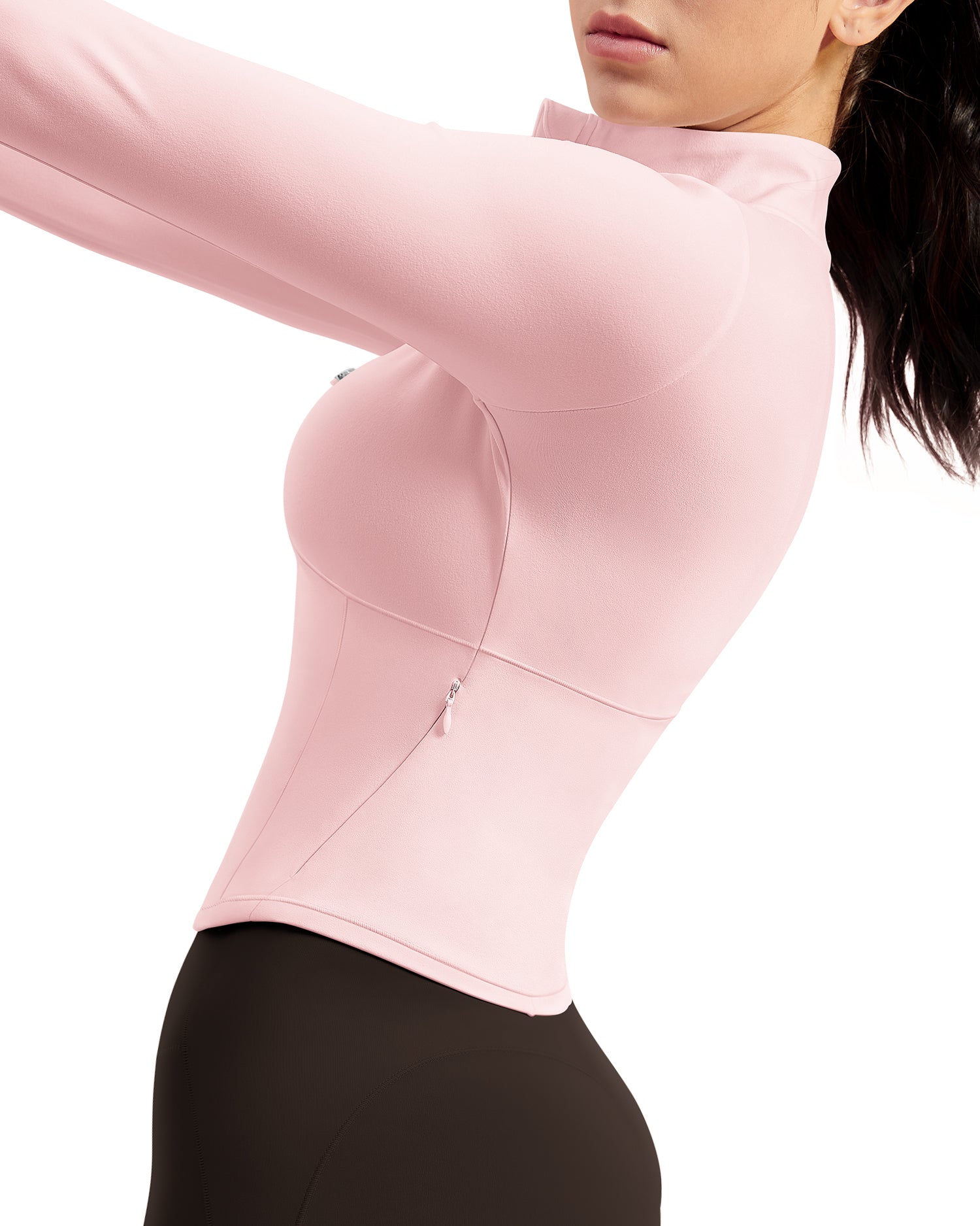 BareLuxe Corset BBL Jacket for Women Zip Up Waist-Length Cropped 254303