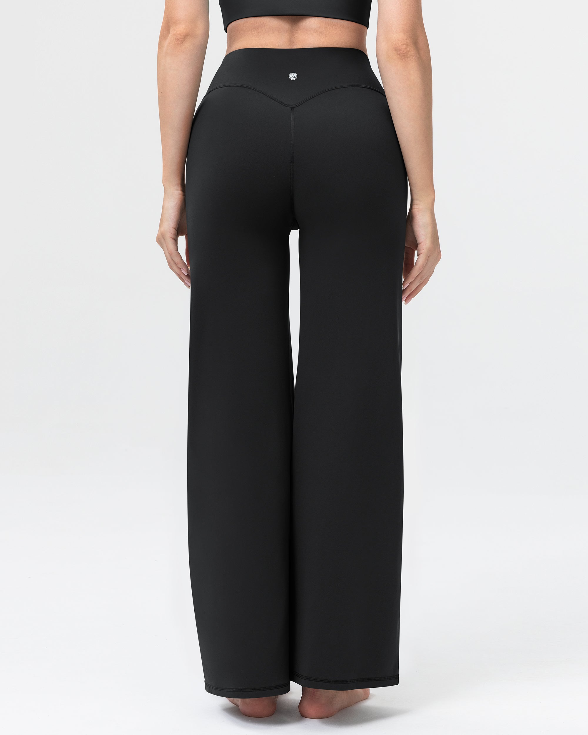 Wide Leg Yoga Pants for Women High Waisted Straight Gym Leggings 31"  260404