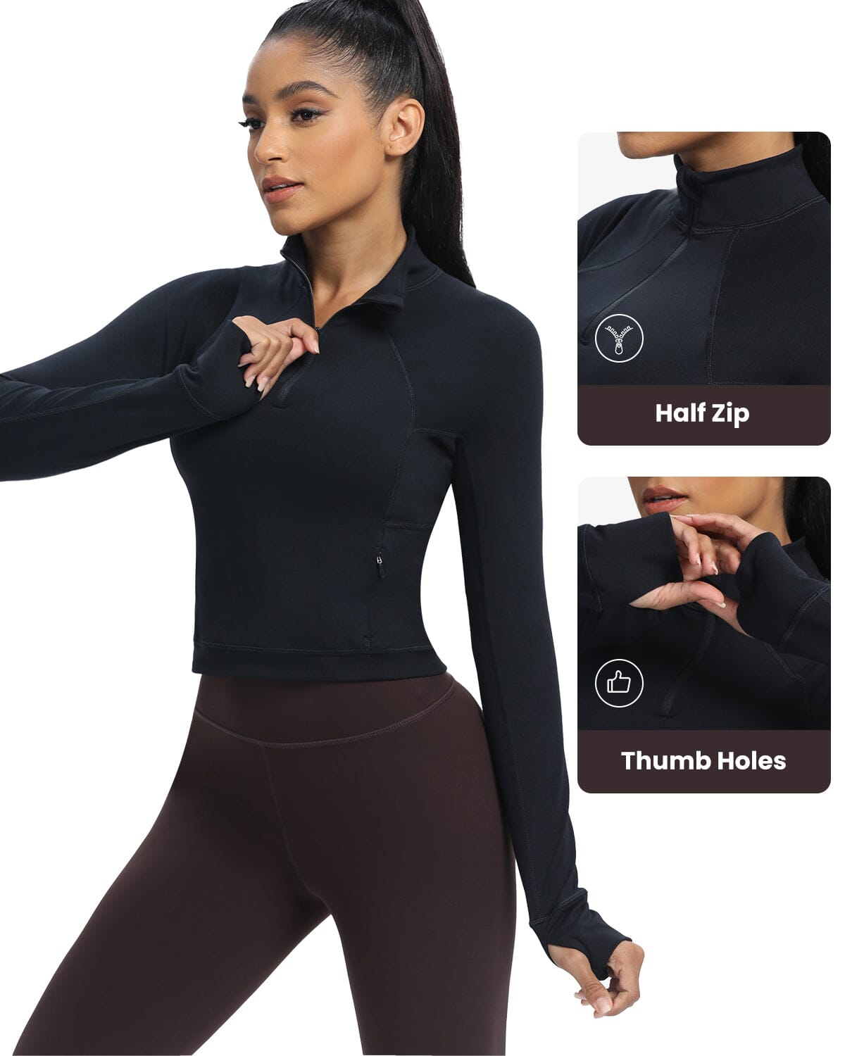 Athletic Half Zip Slim Jacket 220303