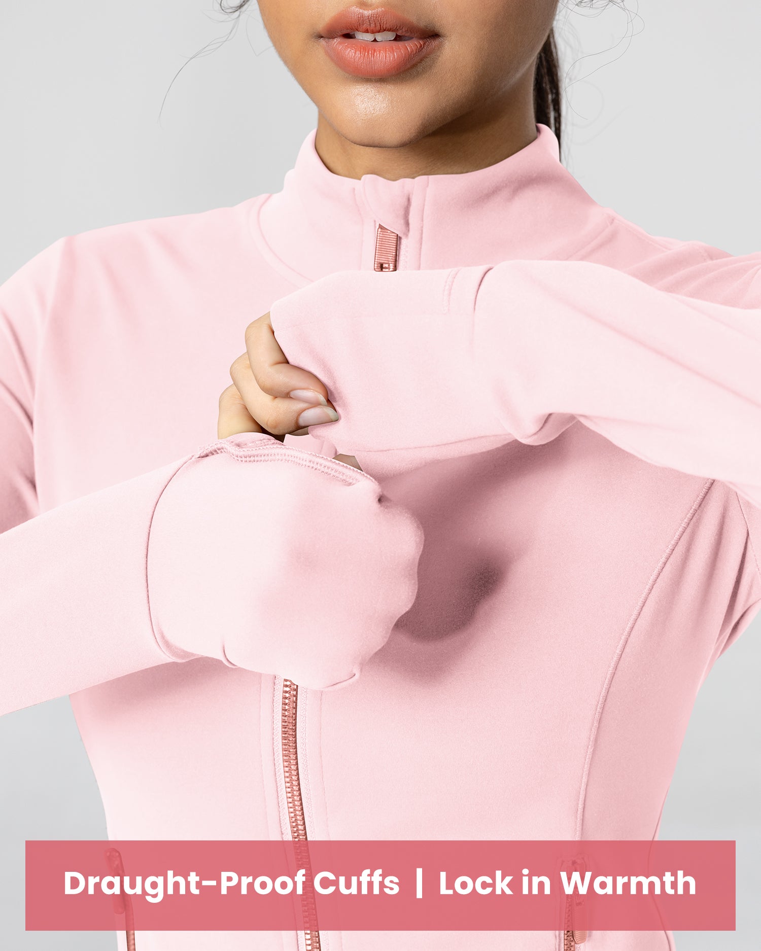 Bareluxe Golden Zipper Workout Jacket for Women with Pockets 257703