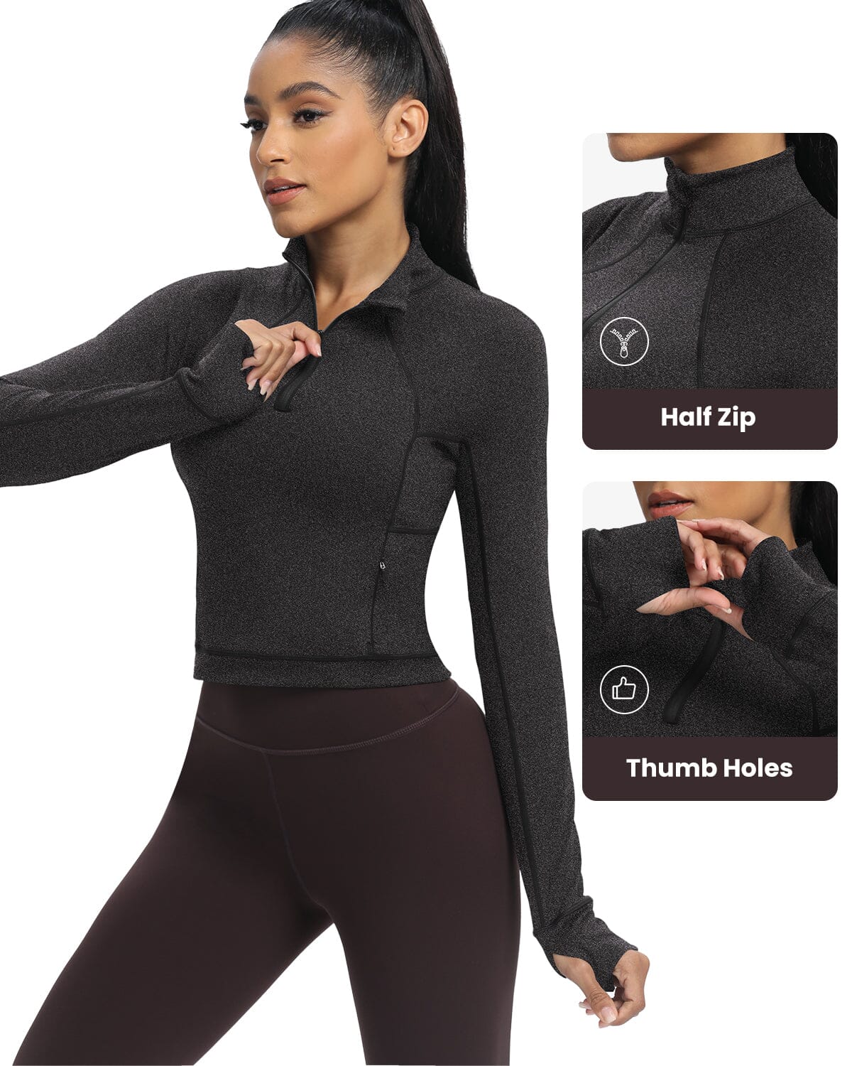 Athletic Half Zip Slim Jacket 220303