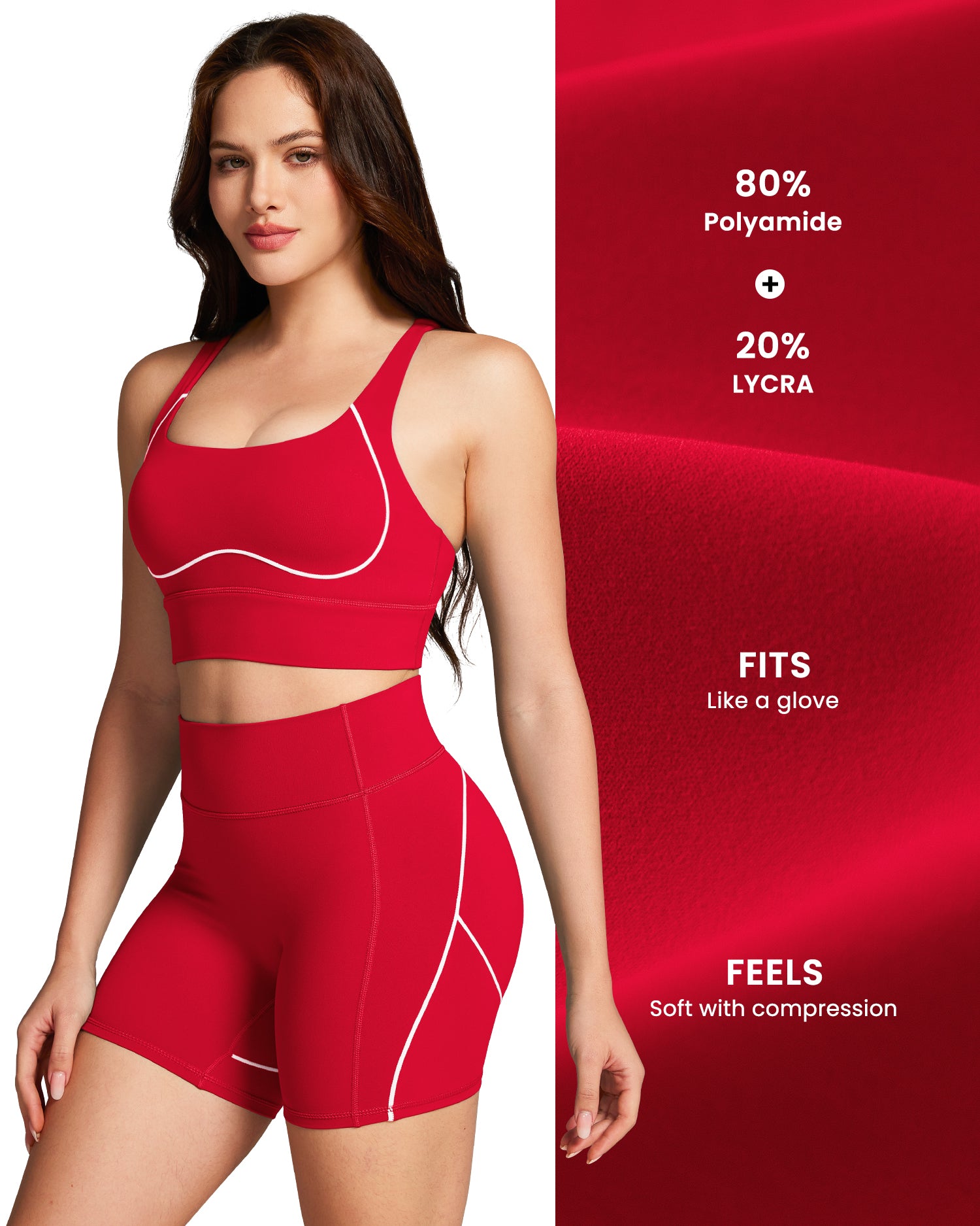 Contrast Stitching Sports Bras 251708