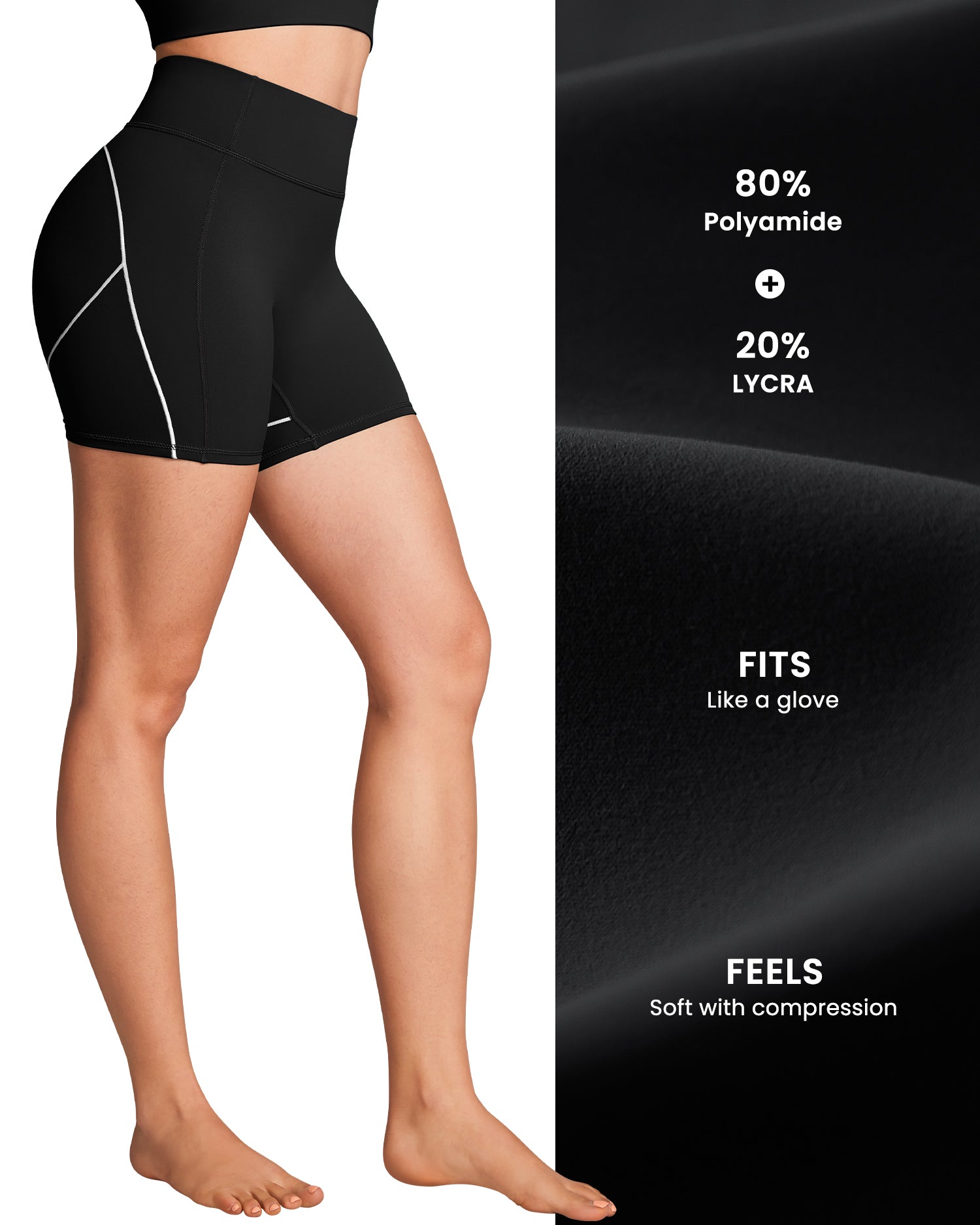 Contrast Stitching  5"  Athletic Shorts for Women 254104