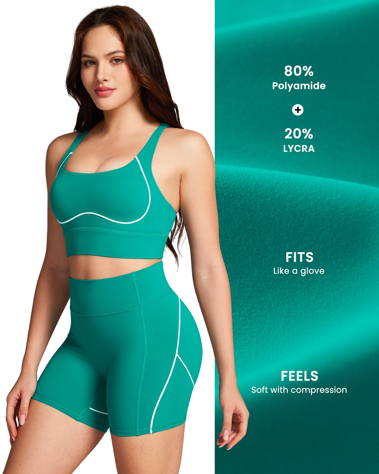 Contrast Stitching Sports Bras 251708