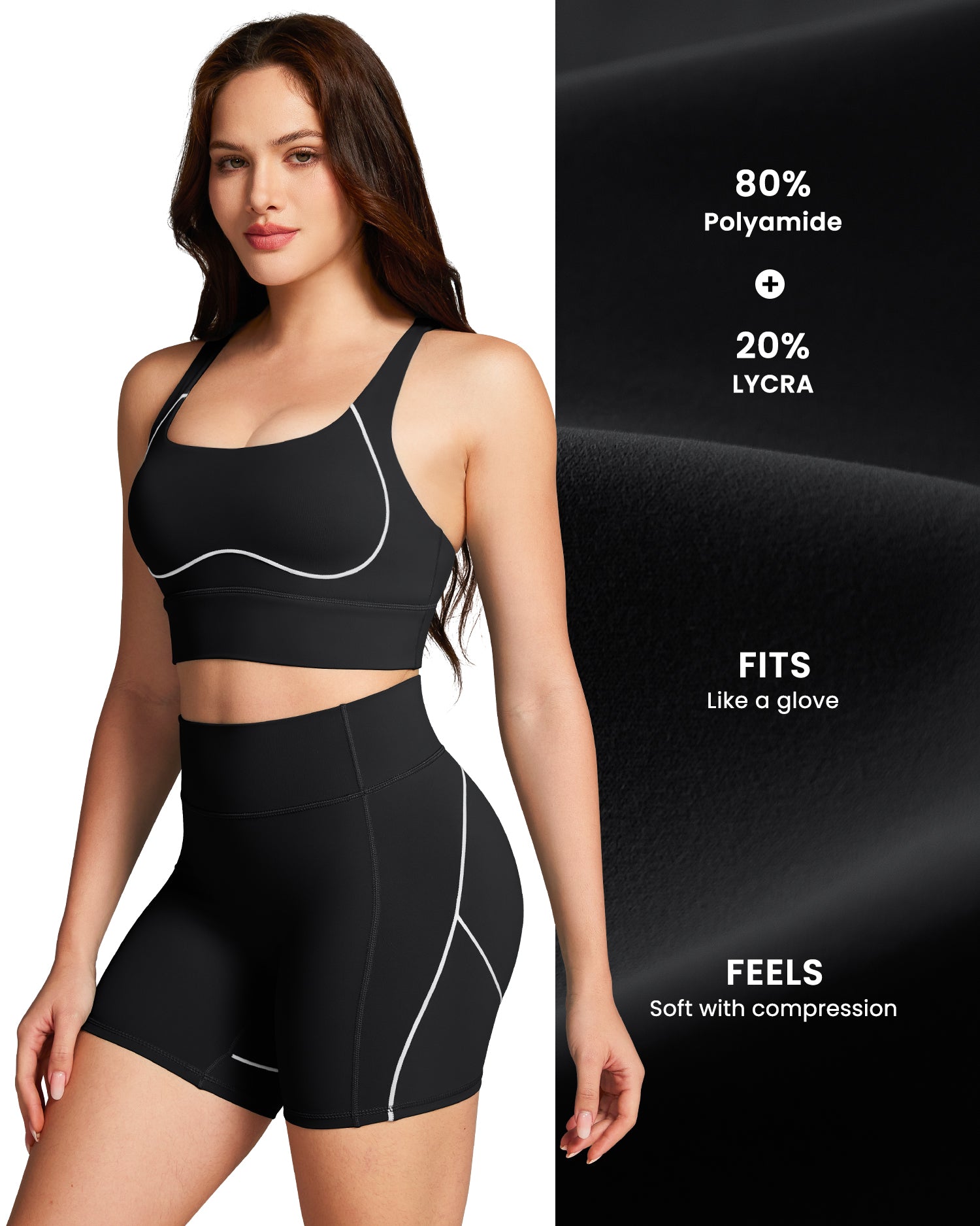 Contrast Stitching Sports Bras 251708