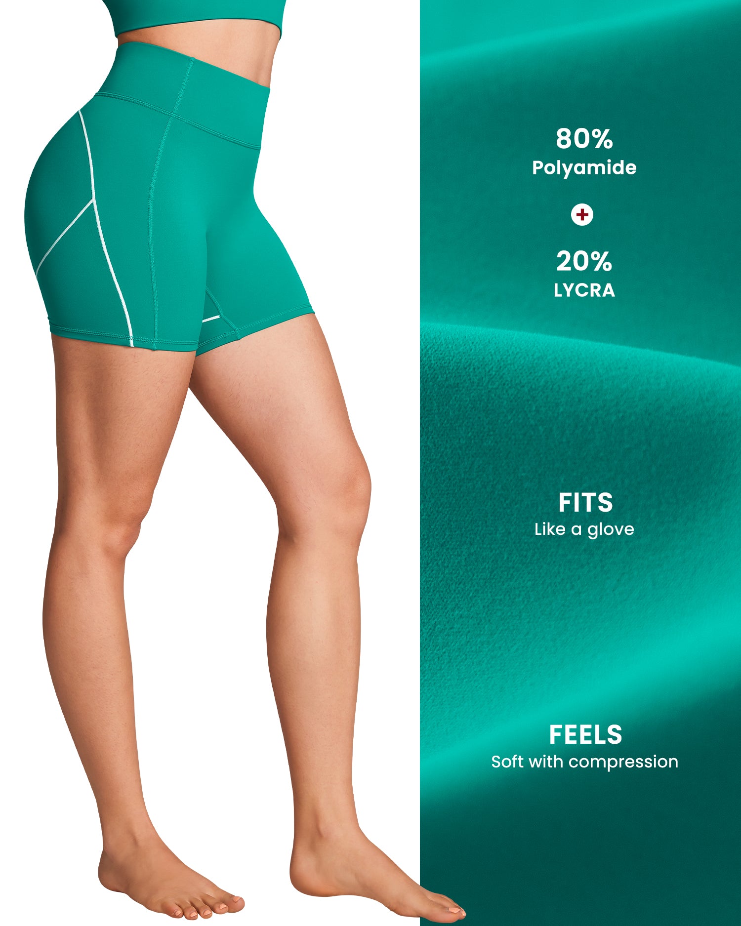 Contrast Stitching  5"  Athletic Shorts for Women 254104
