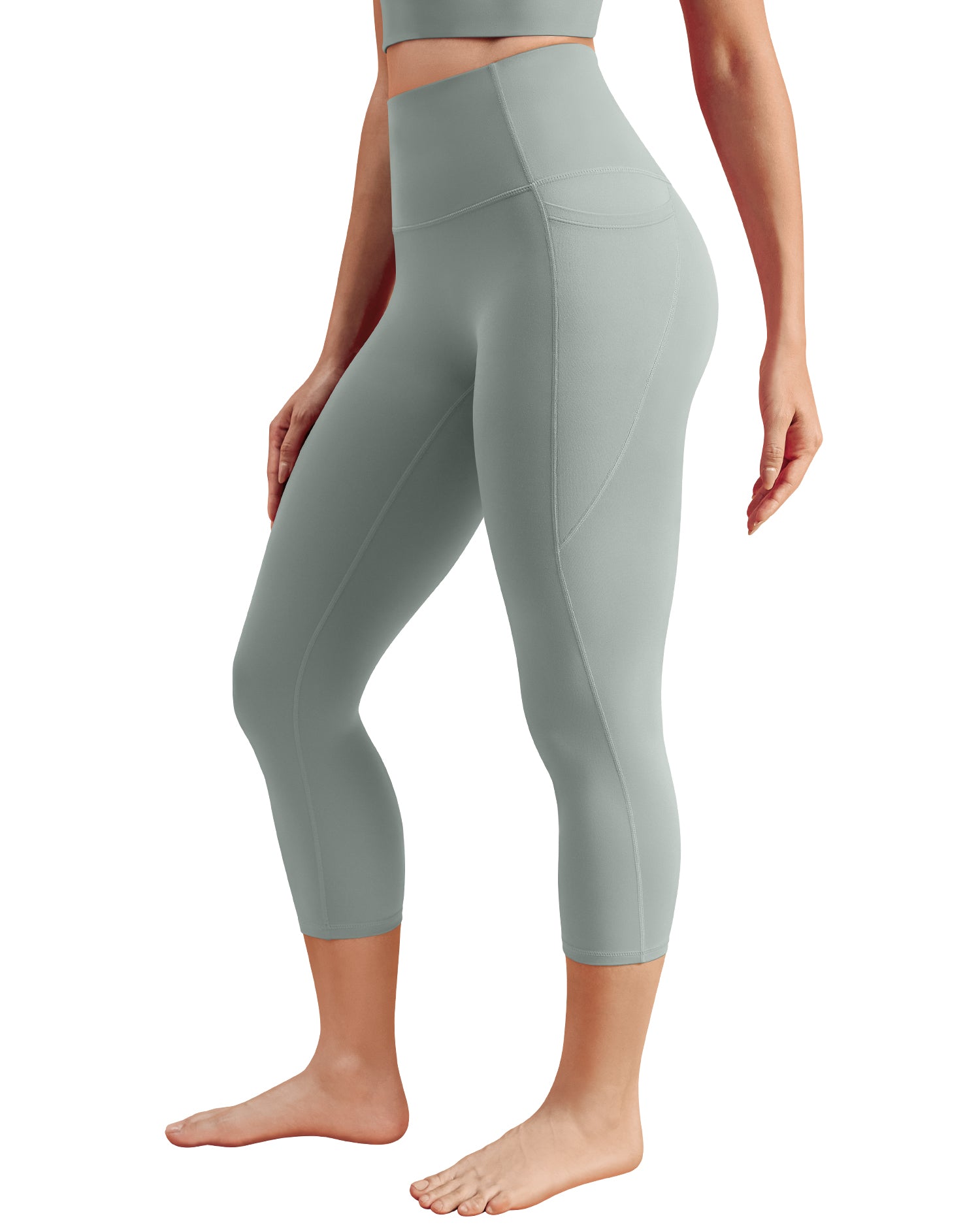 19" Bareluxe Capri Leggings with Pockets for Women 254204